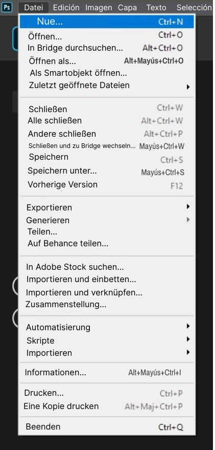 Erstellung einer Datei in Photoshop für Pixel Art Zeichnung