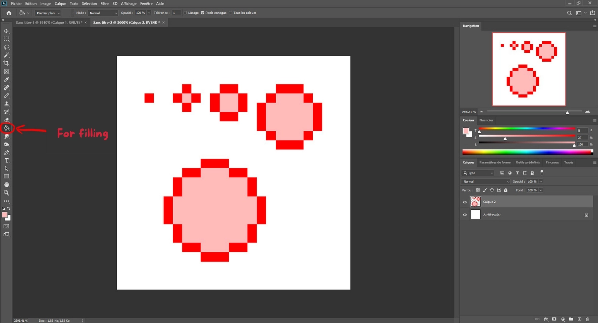 drawing pixel art shapes in photoshop 2