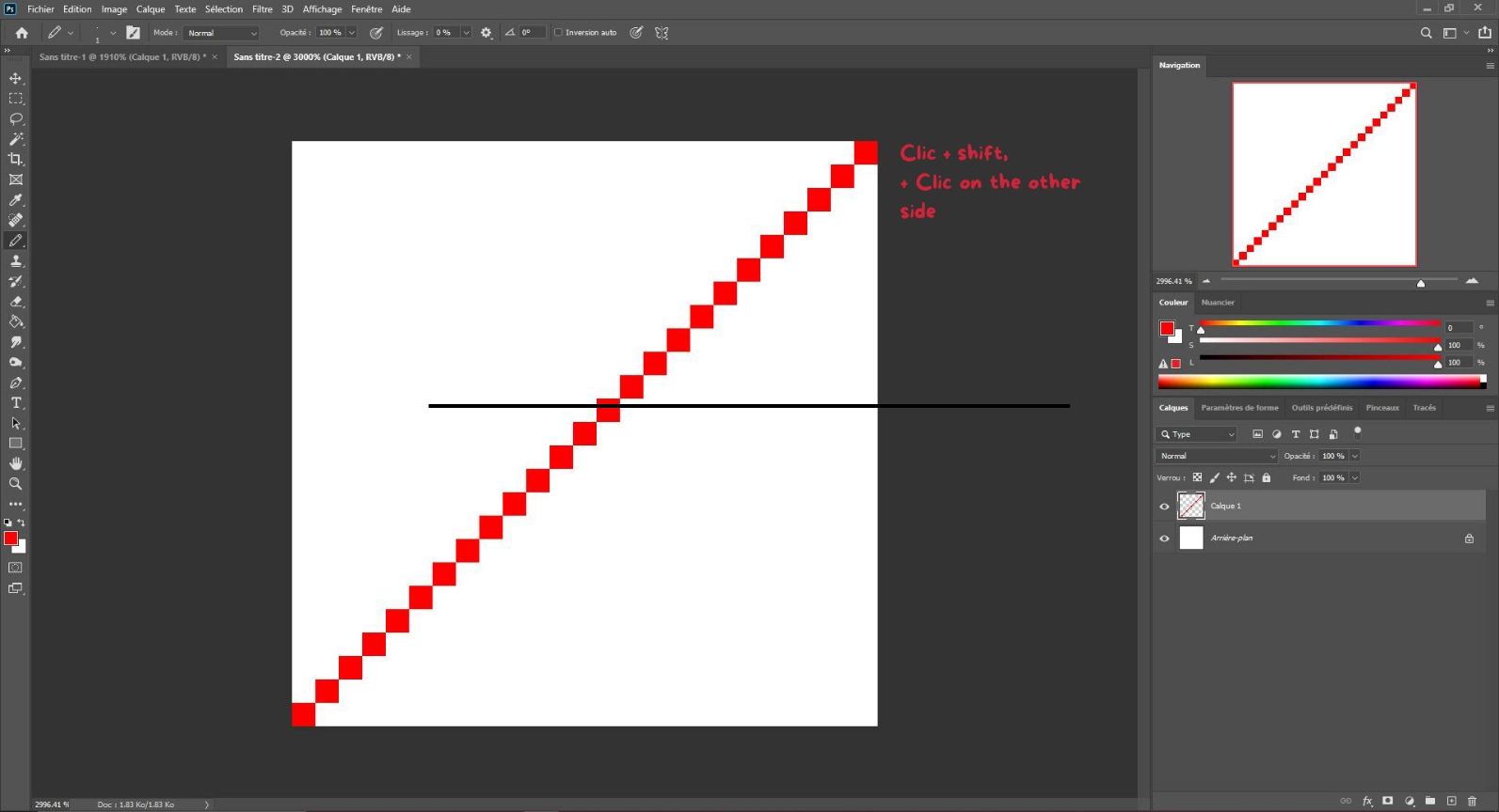 drawing pixel art shapes in photoshop