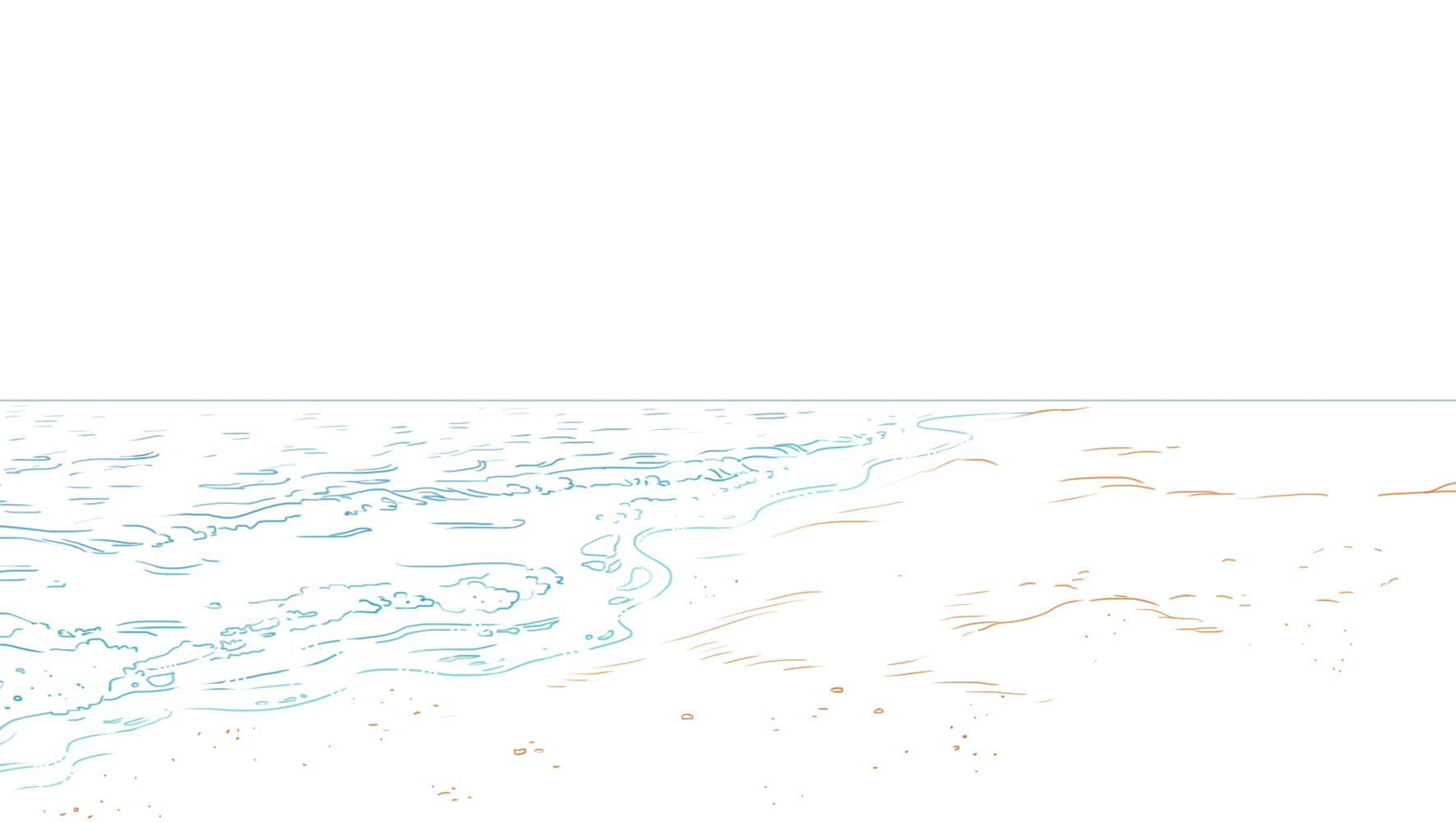 croquis de l’eau de la plage