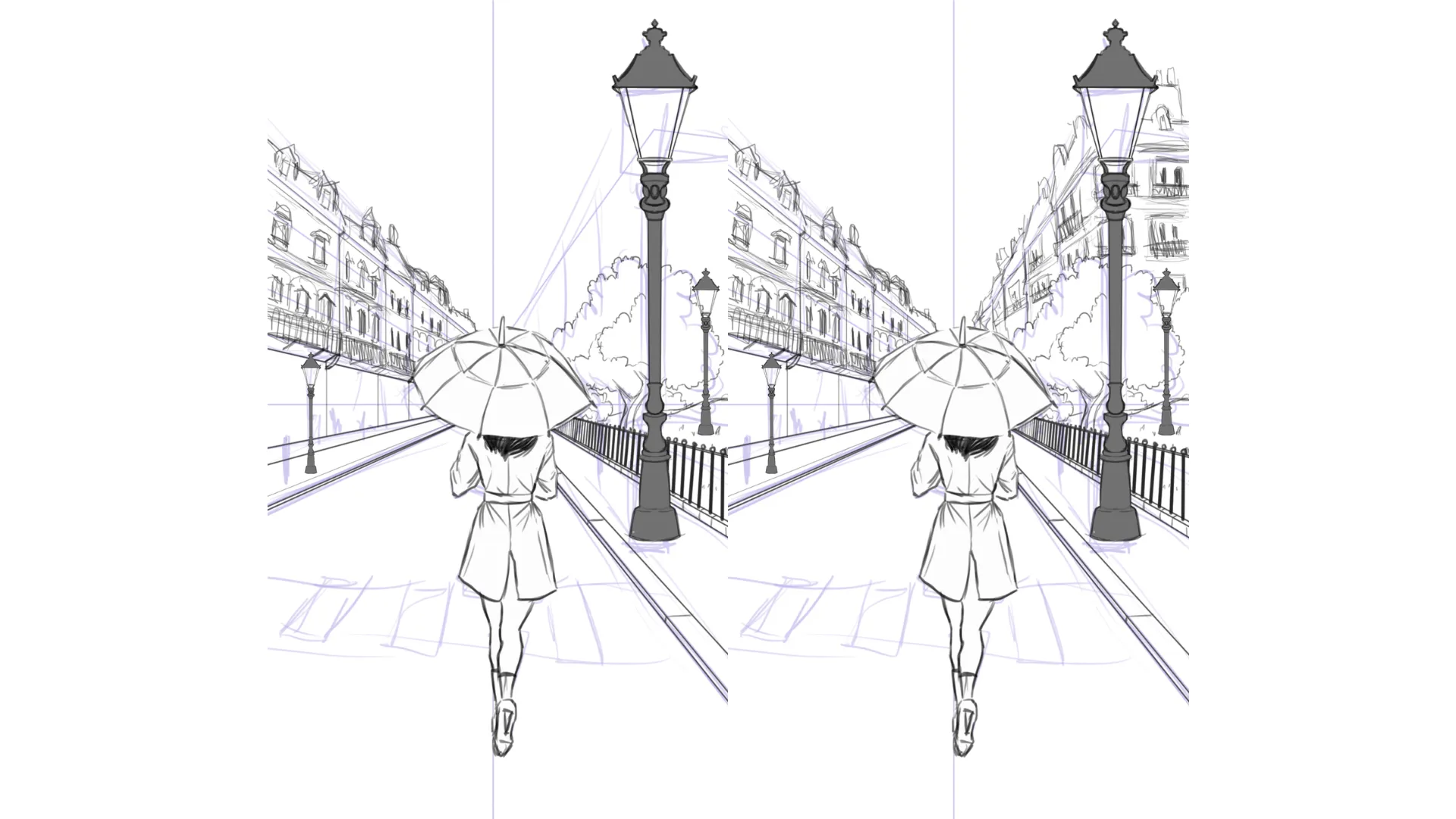 dessiner l’architecture d’un paysage pluvieux