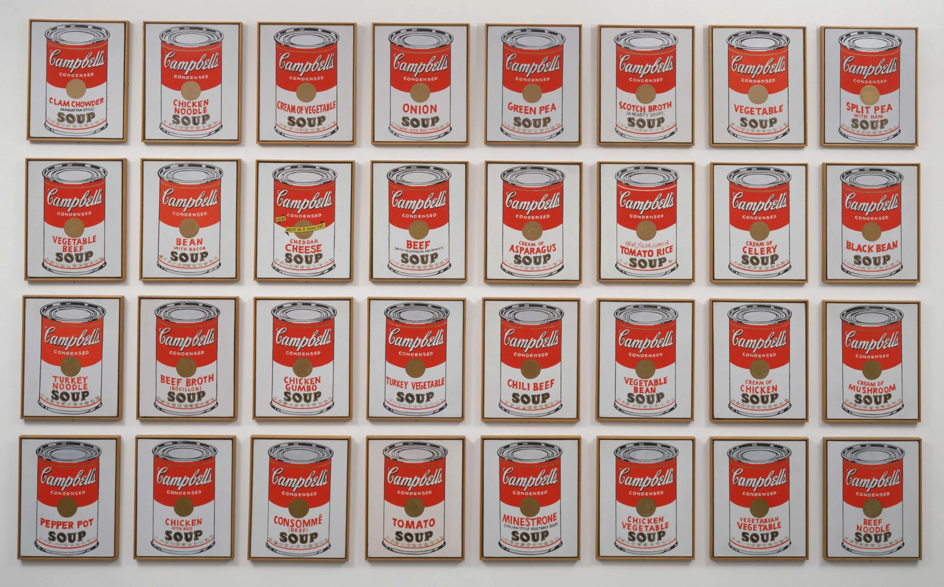 illustration pop art de boîtes de soupe