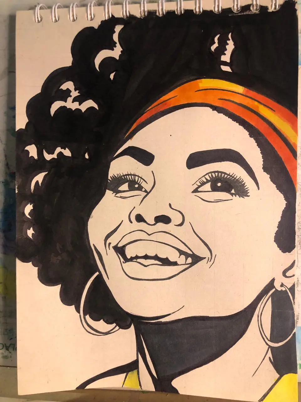 ajouter la couleur au dessin de portrait pop art