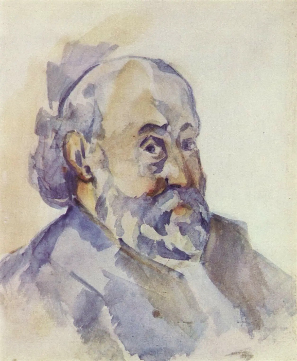 Autorretrato de Paul Cézanne: retrato a la acuarela