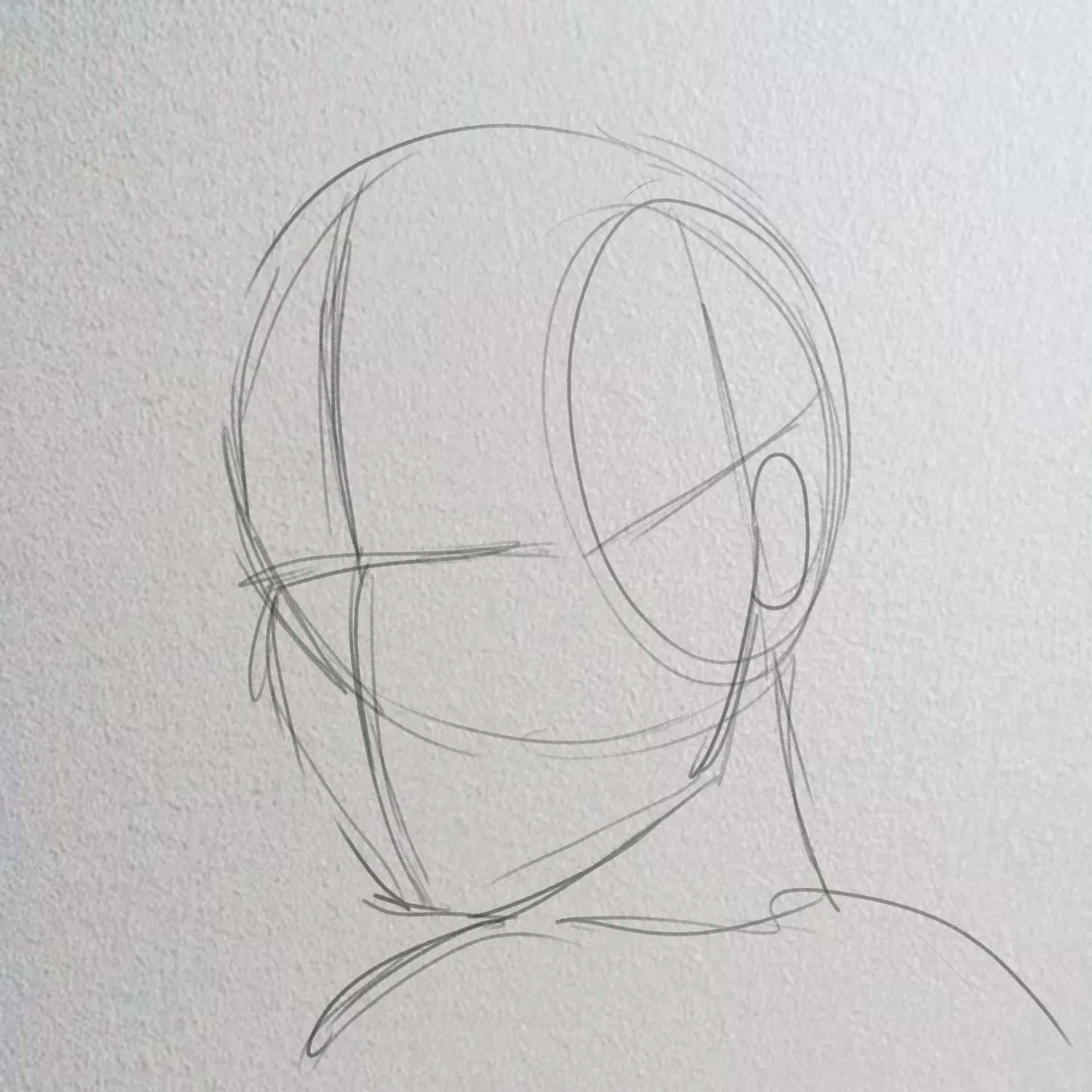 dessiner la base d’un portrait cubiste