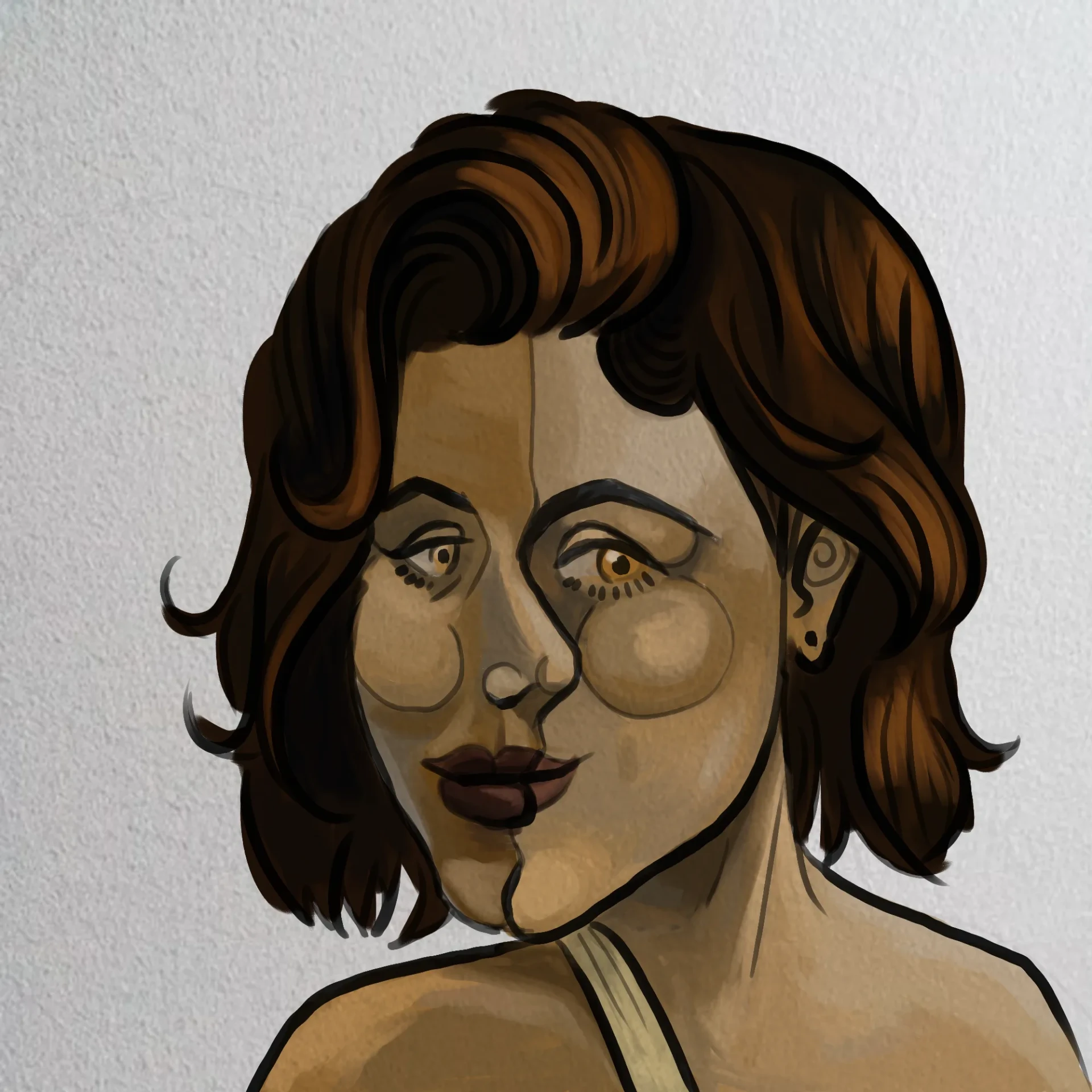 dessiner les dégradés d’un portrait cubiste