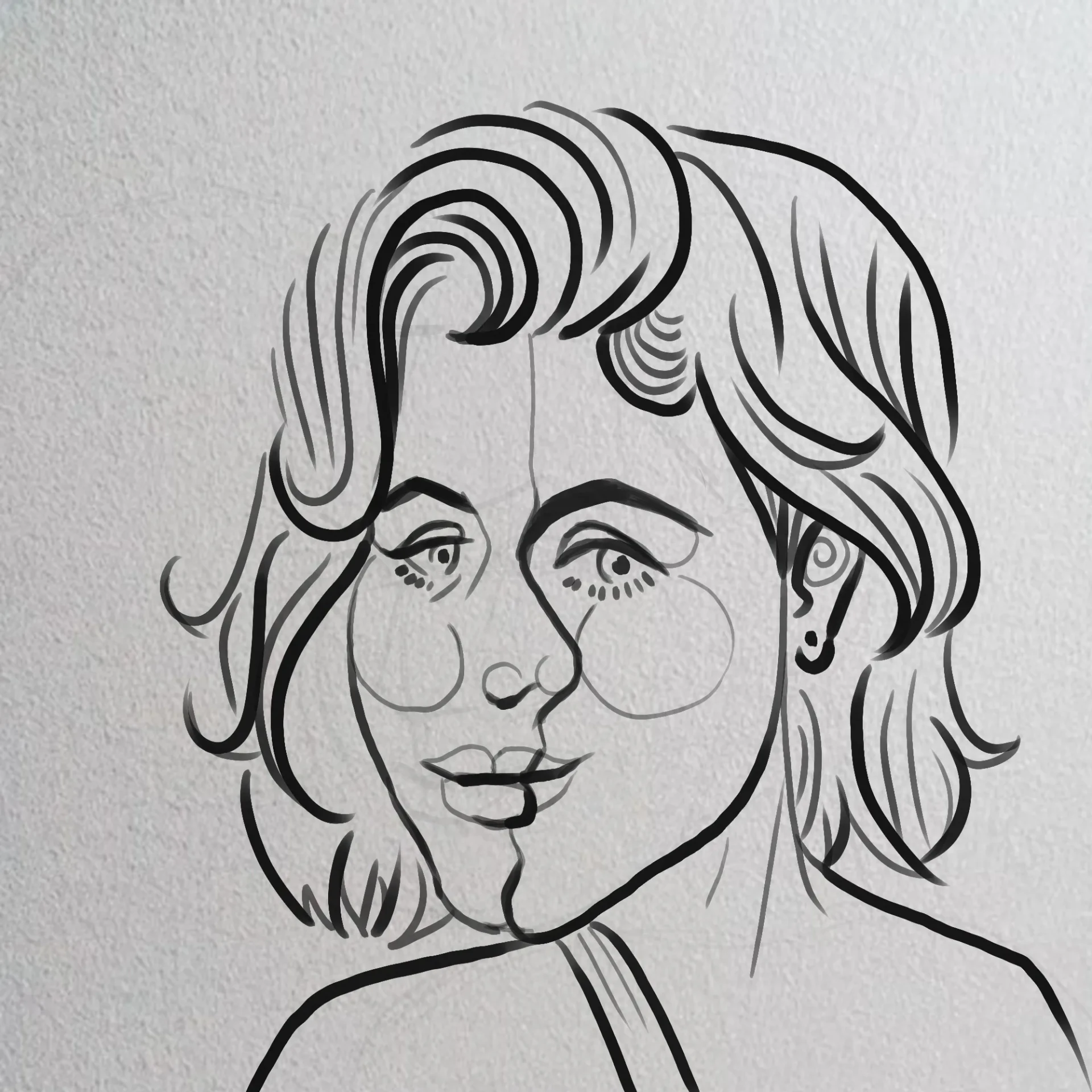 dessiner les détails d’un portrait cubiste