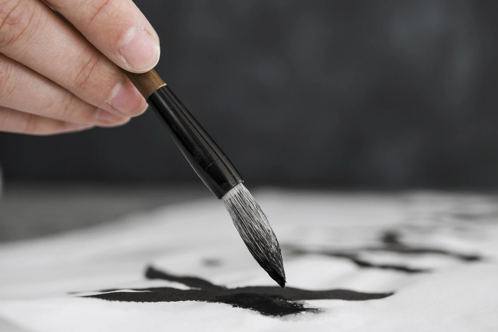 the Chinese ink technique