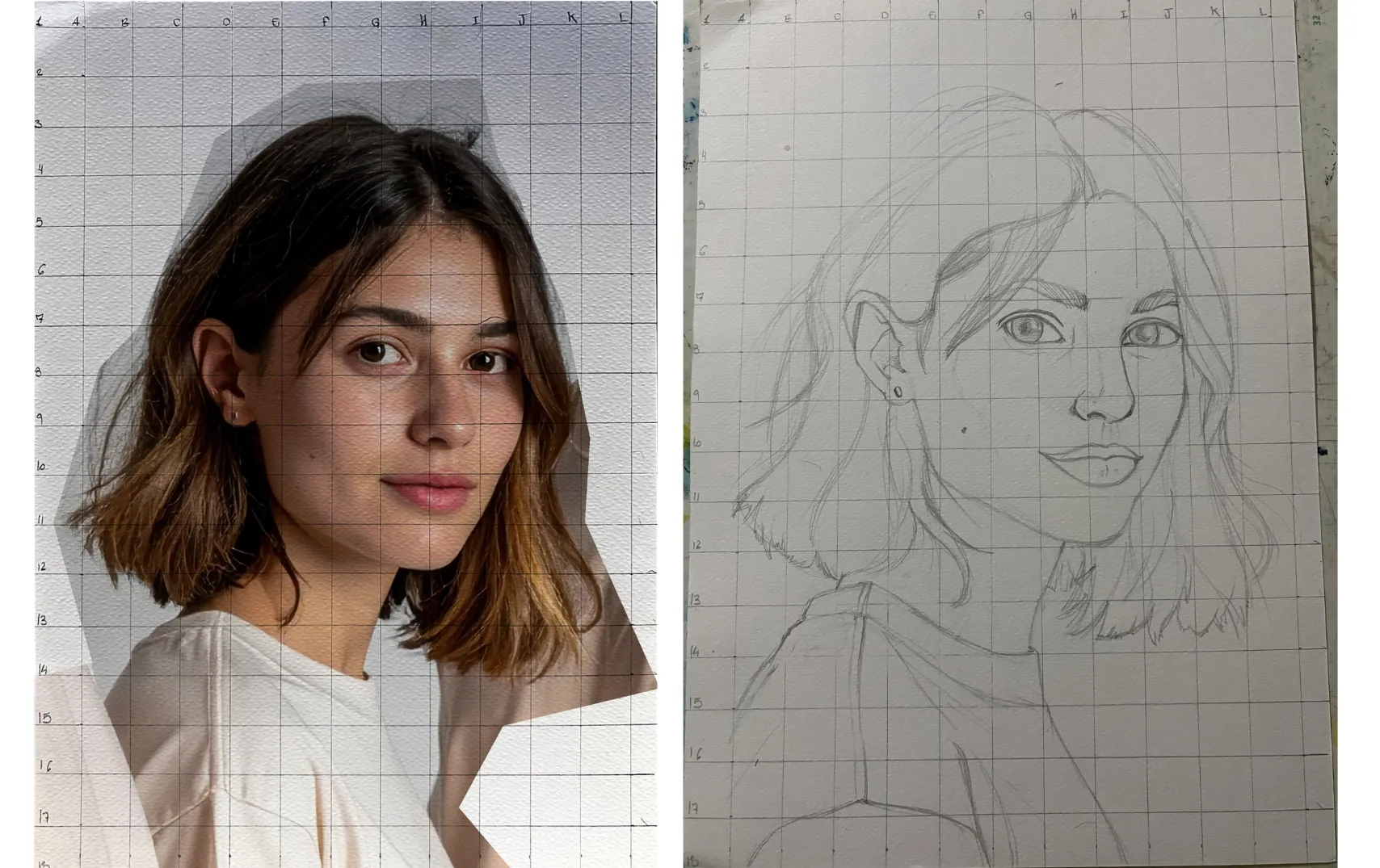 dessiner un portrait de femme à partir d’un modèle