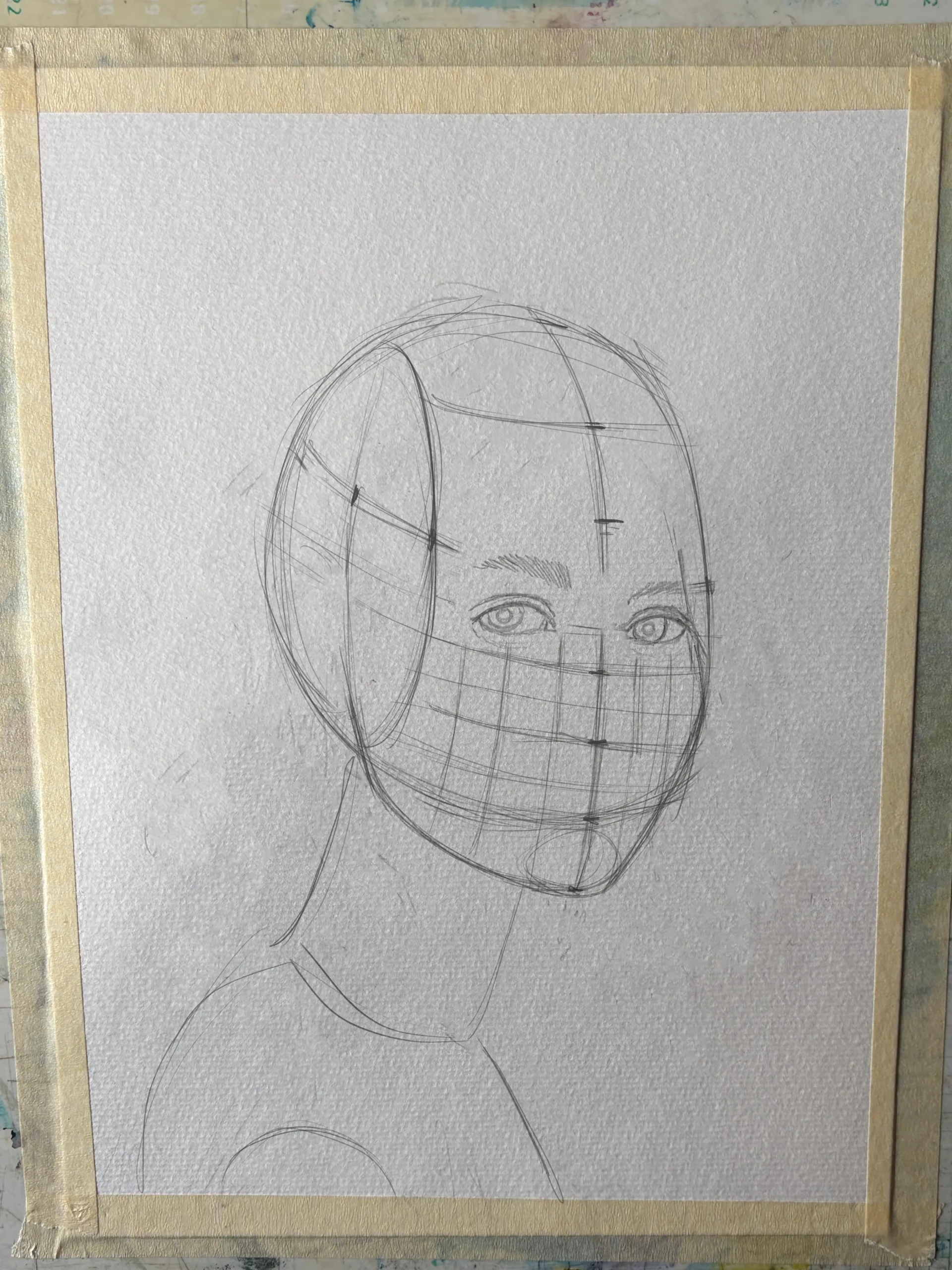 dessiner les yeux d’un portrait de femme