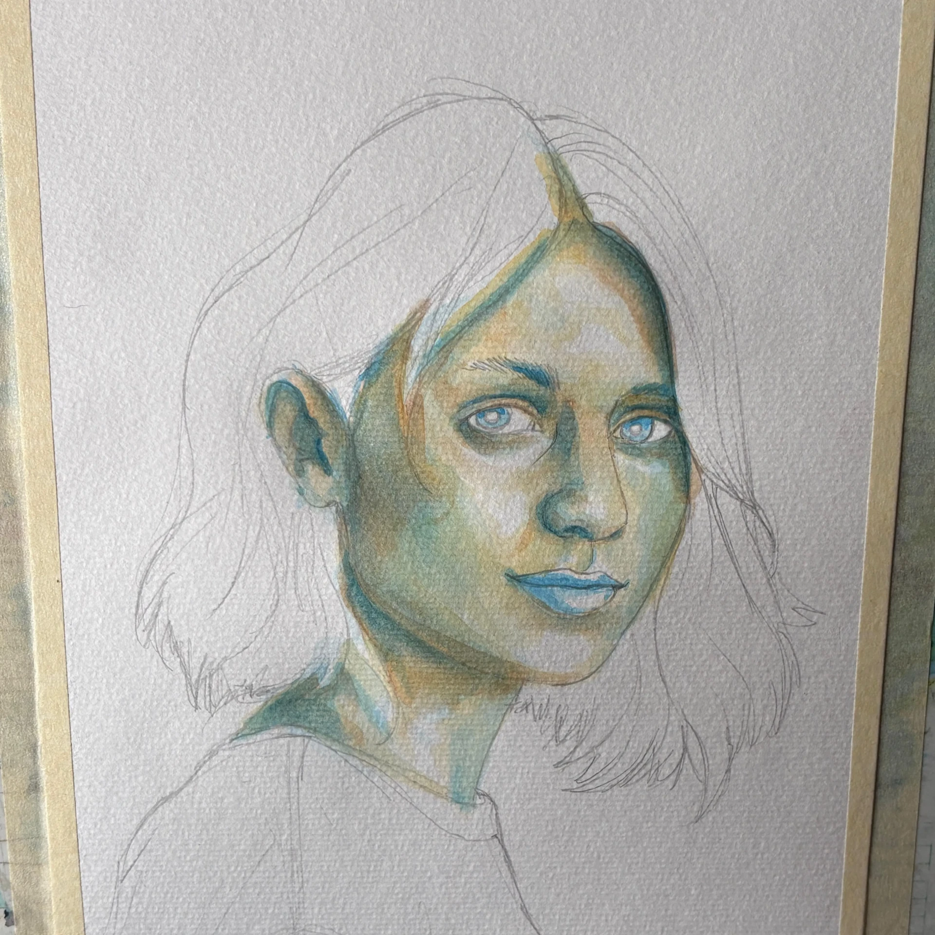 créer du dynamisme dans un portrait de femme à l’aquarelle
