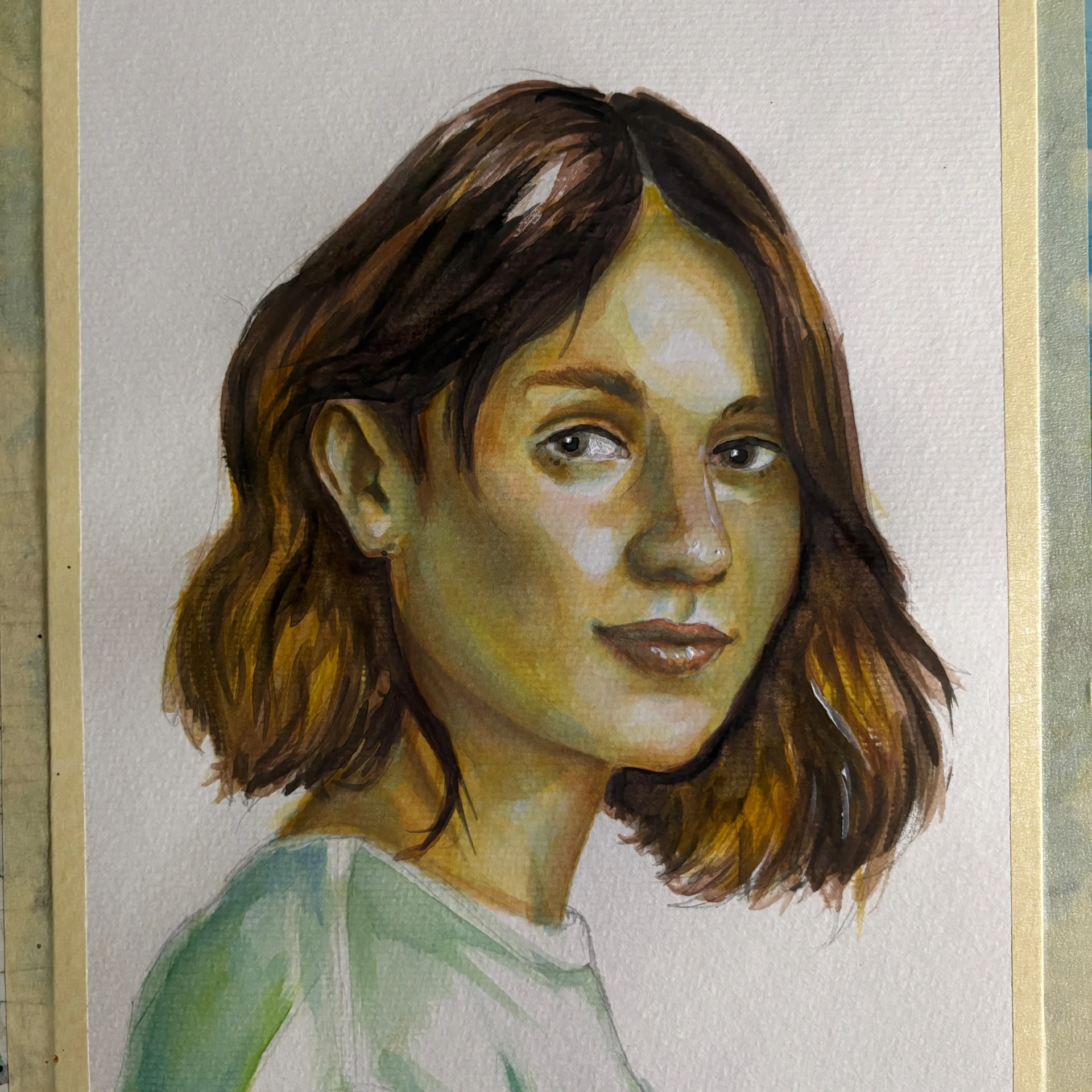 peindre un portrait de femme à l’aquarelle