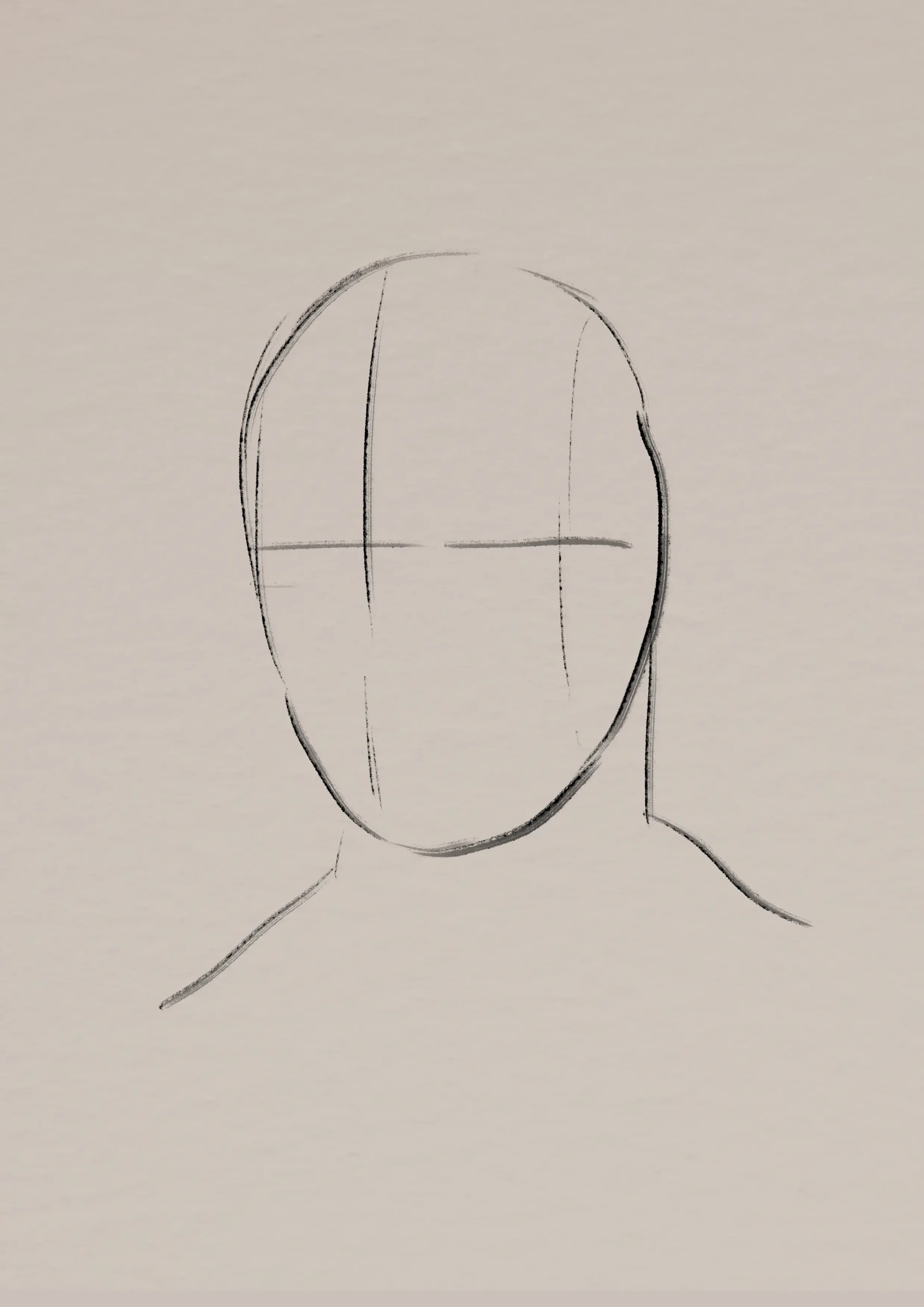 dessiner la base d’un portrait au fusain