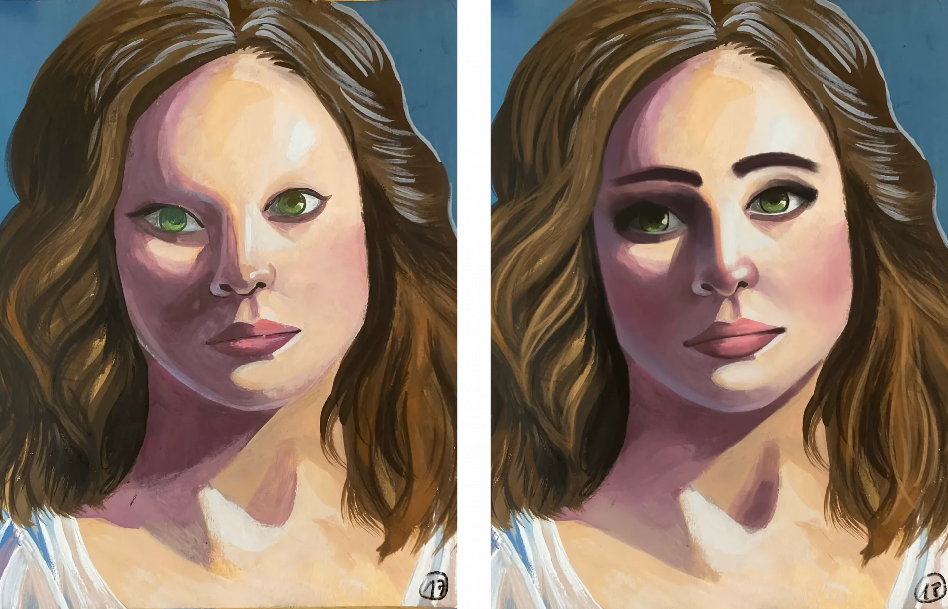 peindre d’un portrait à la gouache