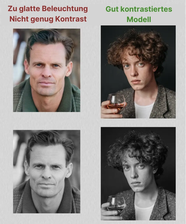 Beispiele für Vorlagen zum Zeichnen eines Männerporträts