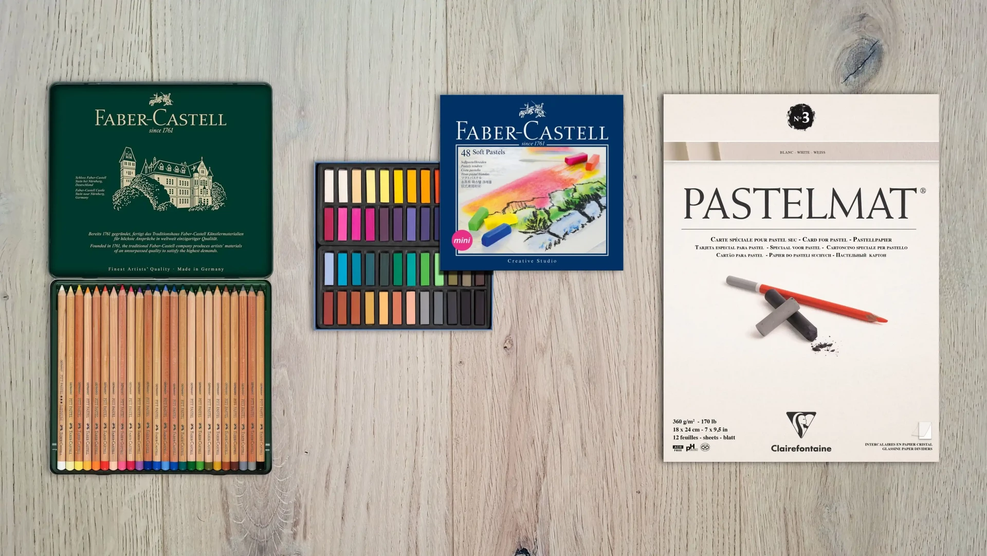 le matériel pour dessiner au pastel sec