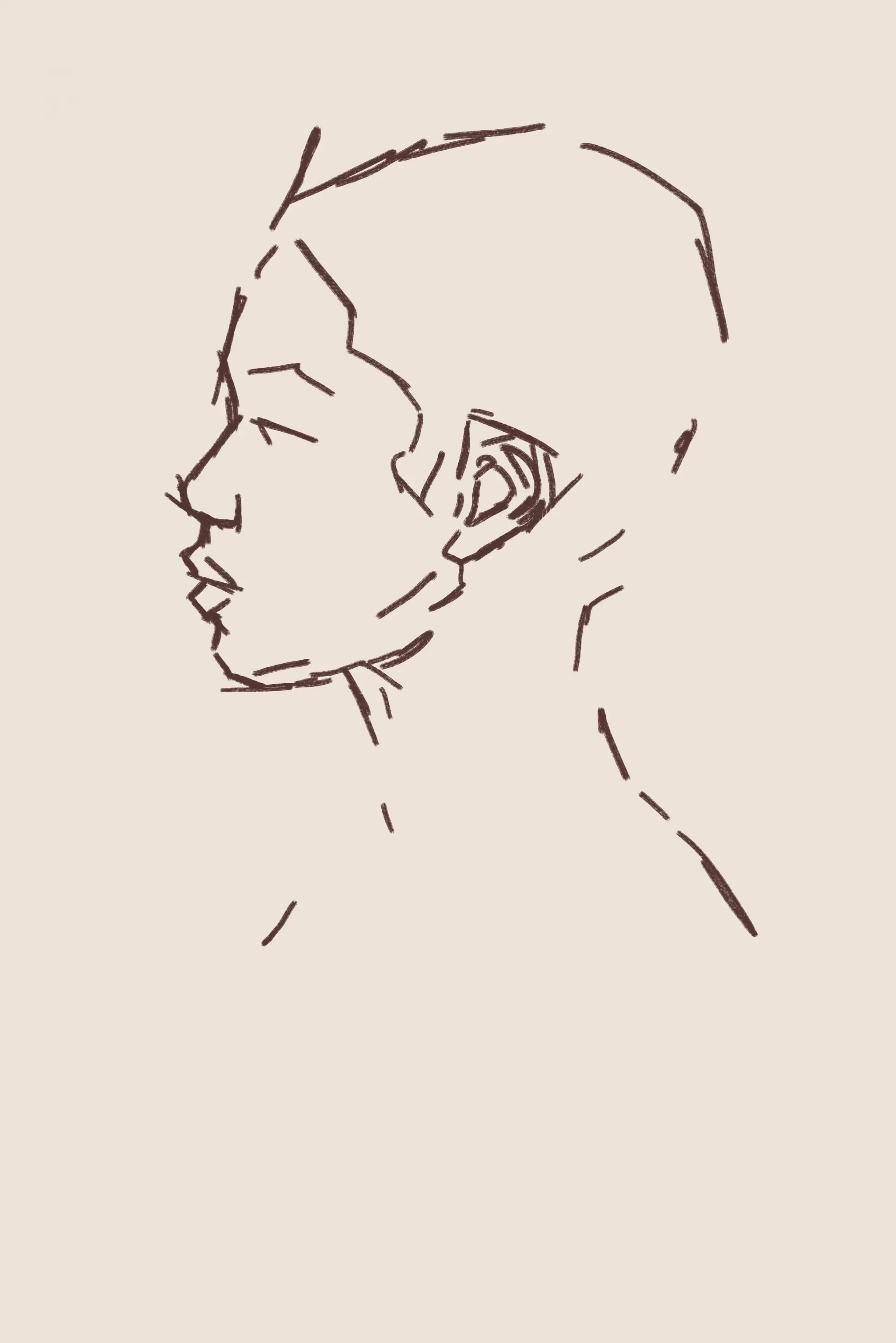 dessiner l’esquisse d’un portrait de profil