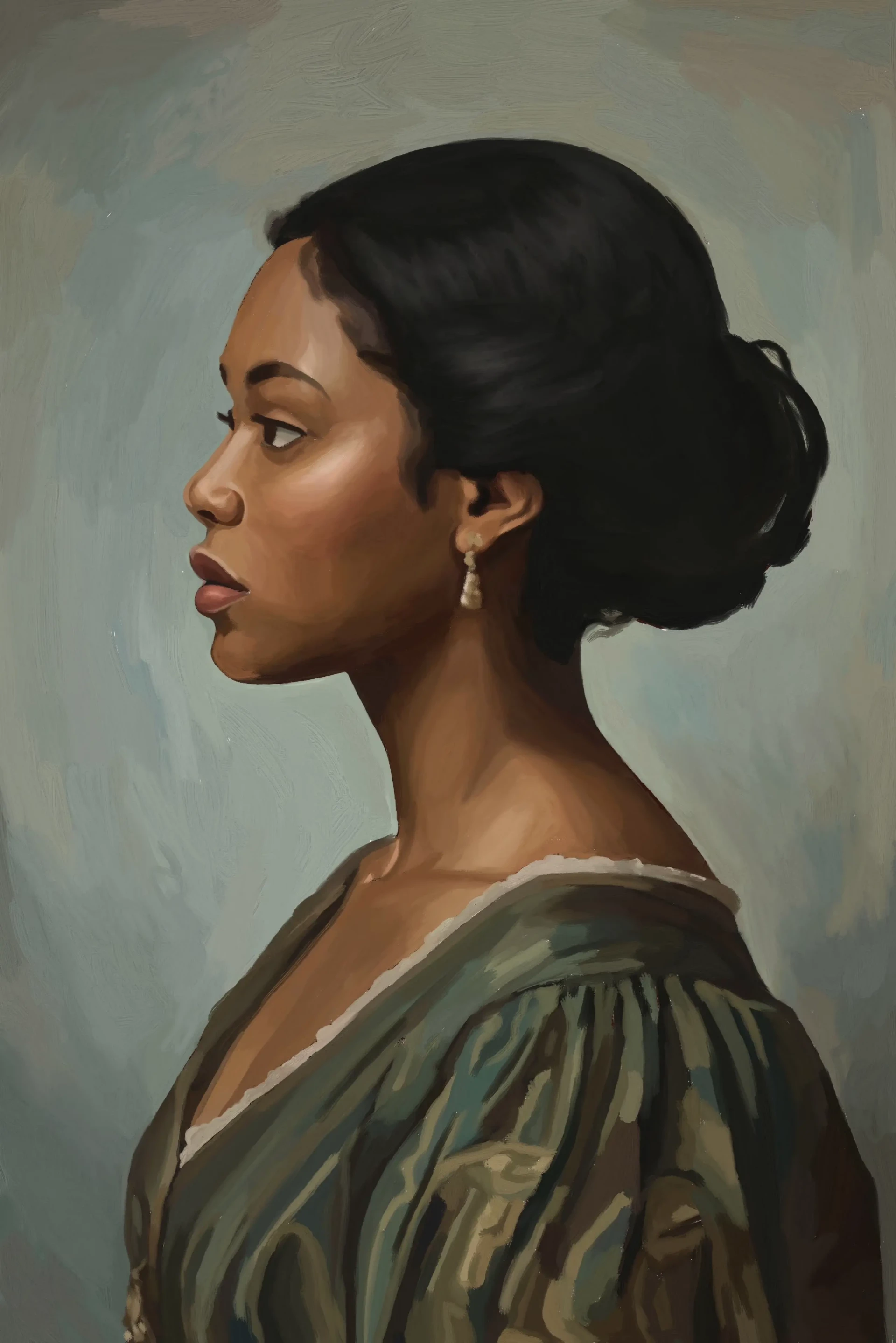 dessin d’un portrait de profil