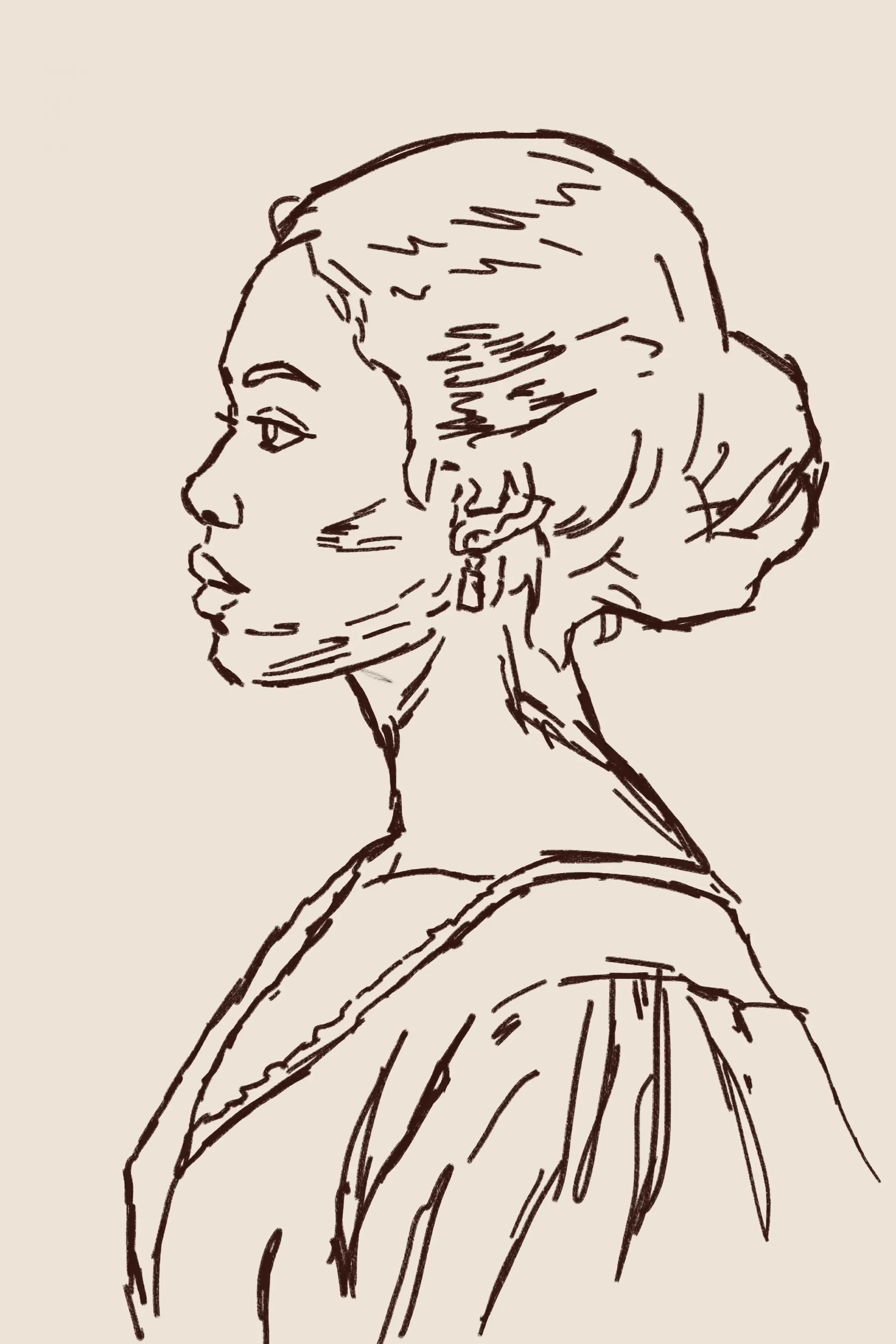 dessiner la structure d’un portrait de profil