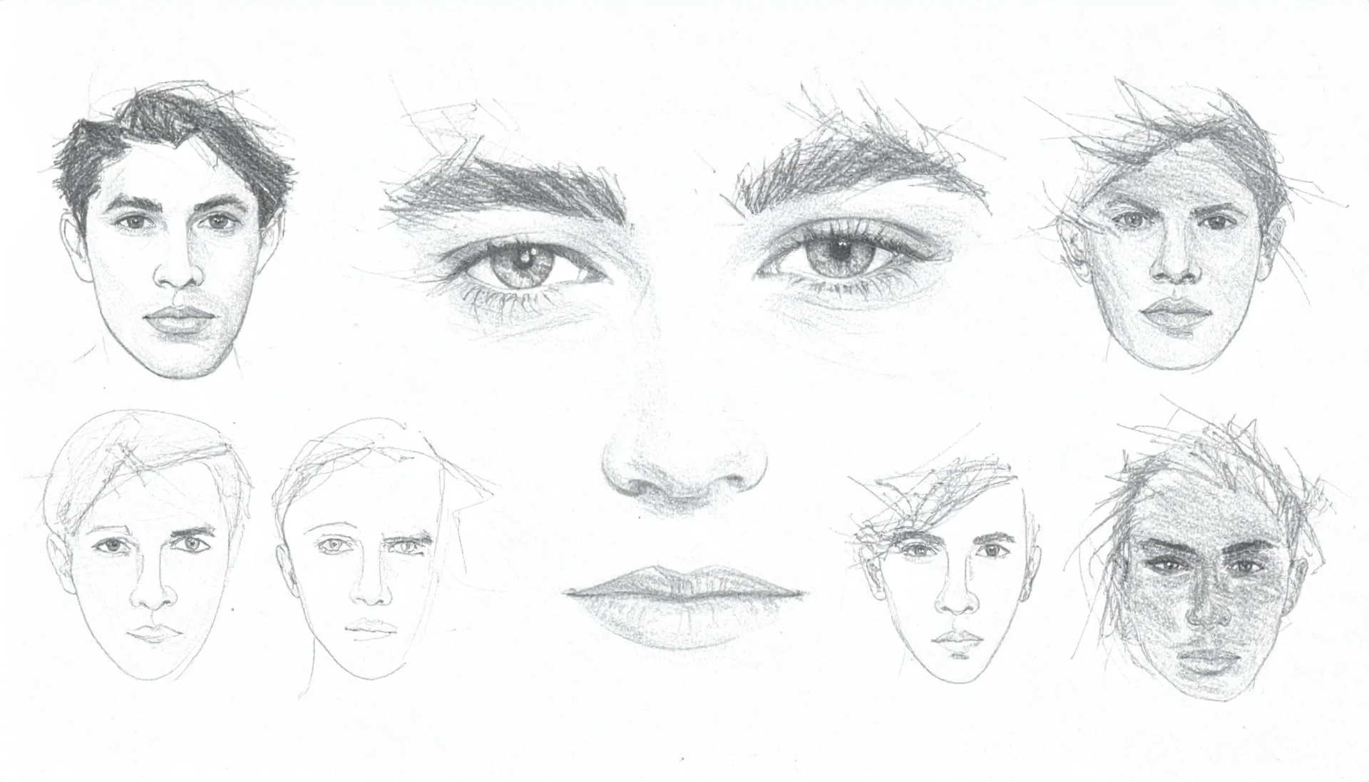 faire des croquis avant de dessiner un portrait réaliste
