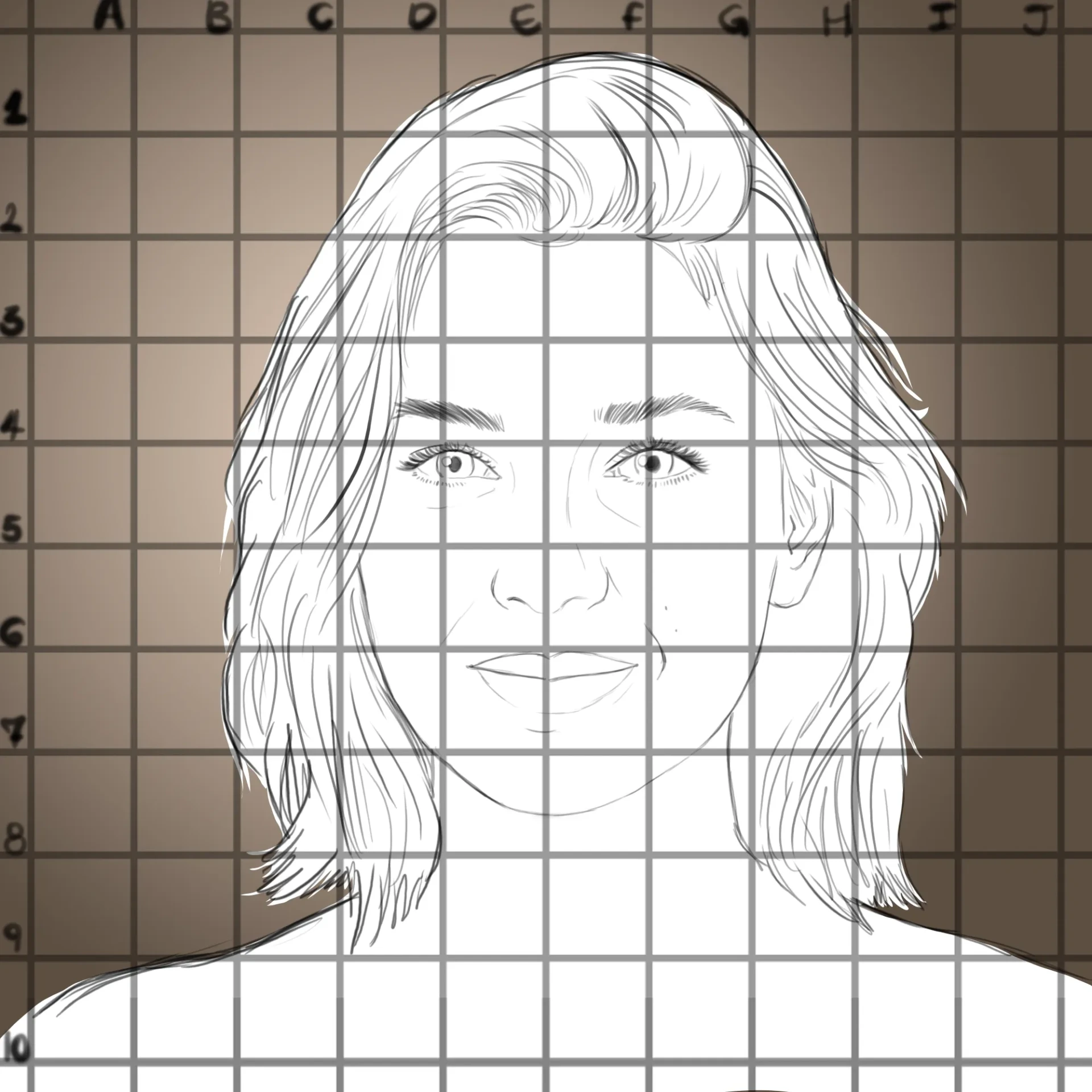 dessiner l’arrière plan d’un portrait réaliste