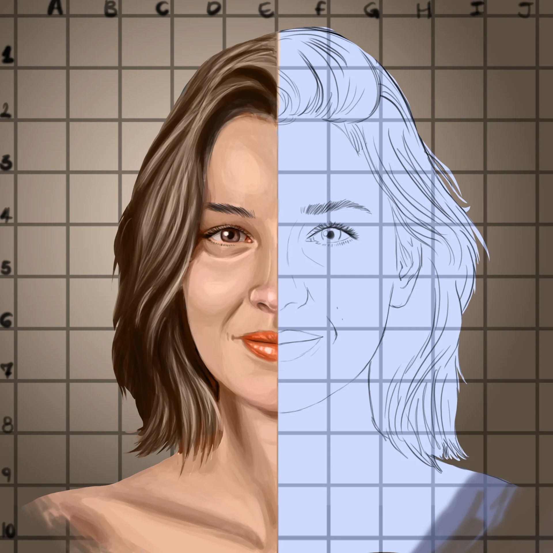 dessiner la peau d’un portrait réaliste