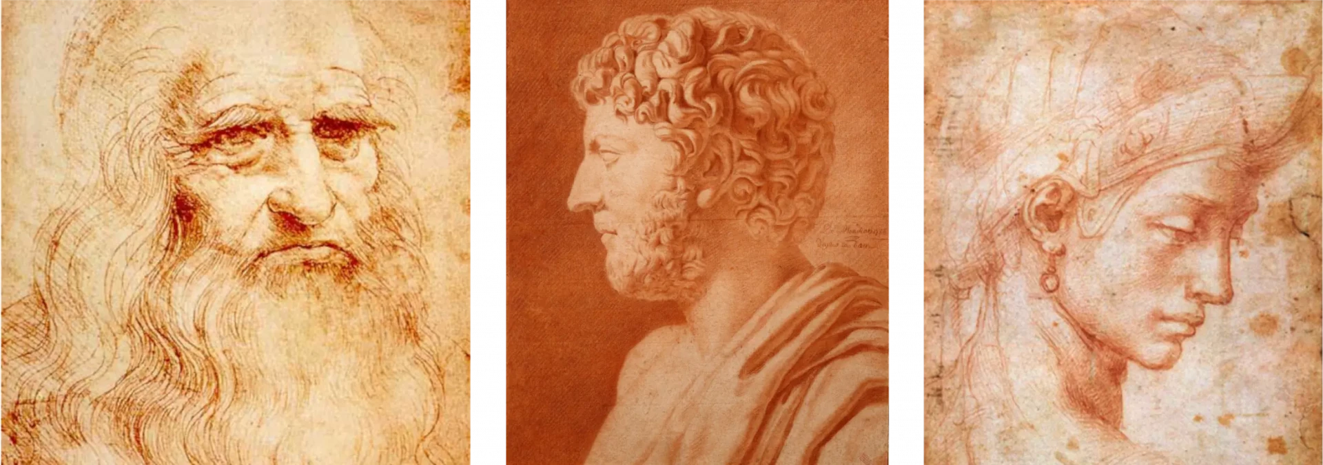 exemples de portraits dessinés à la sanguine
