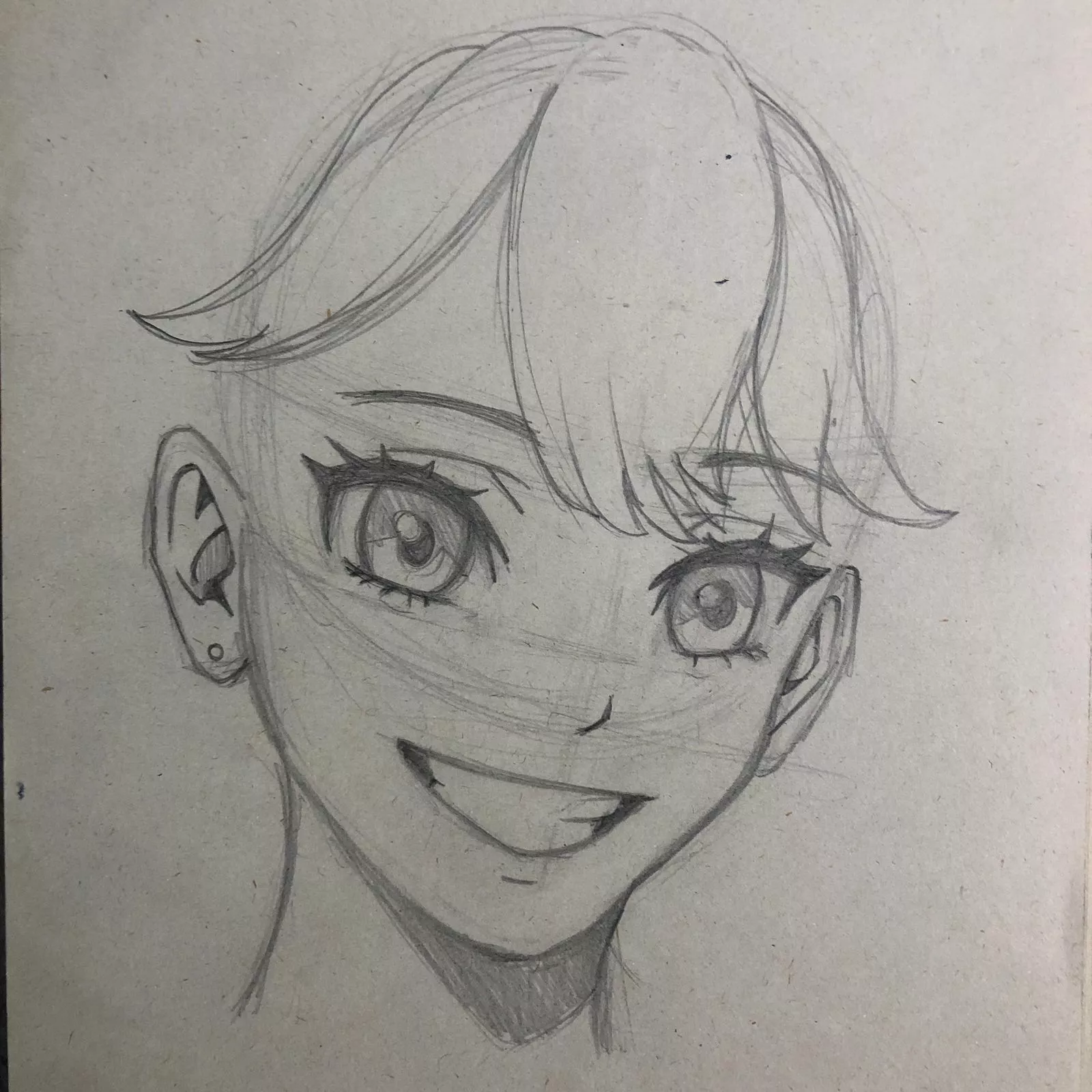 dessiner les cheveux d’un portrait manga