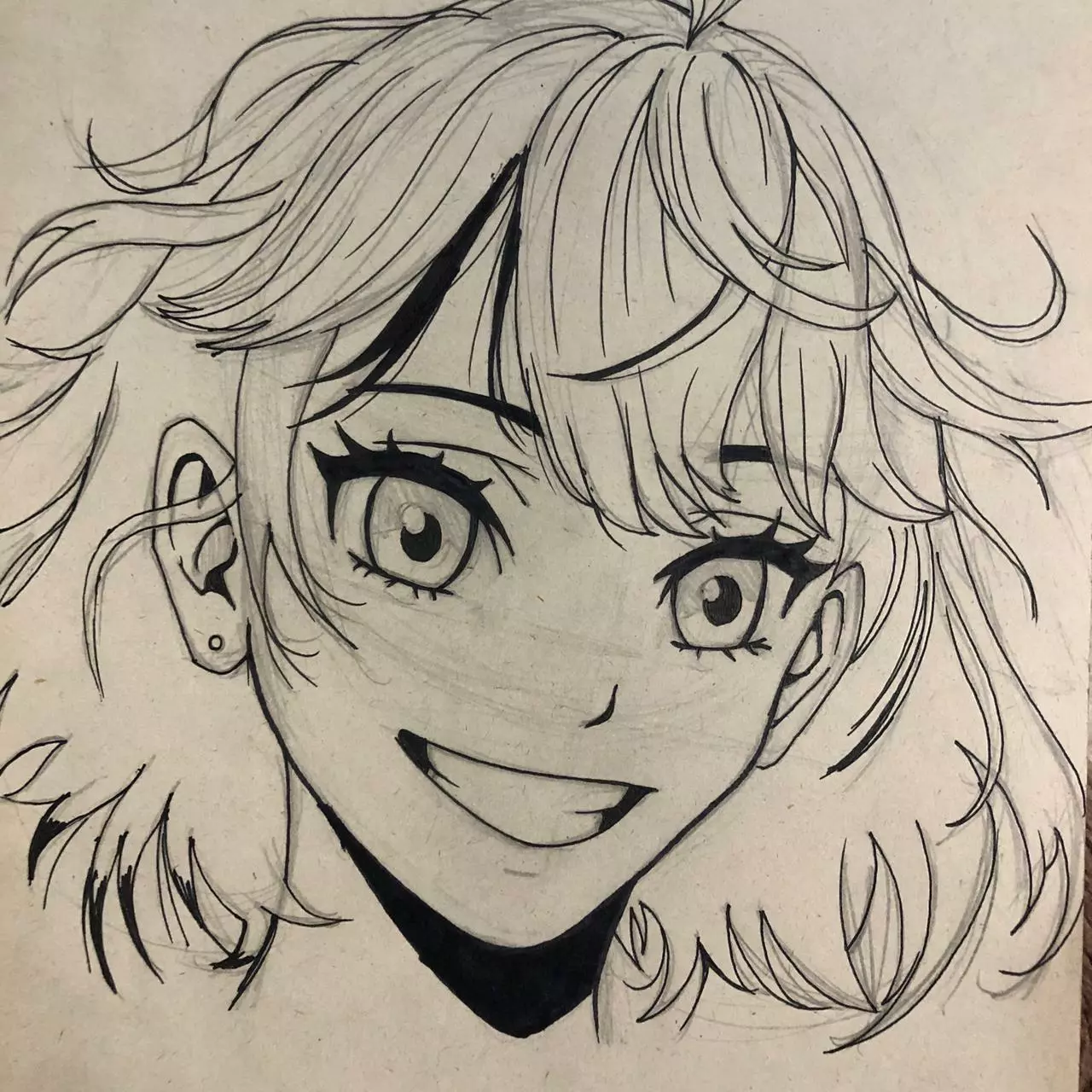 réaliser l’encrage d’un dessin de portrait manga