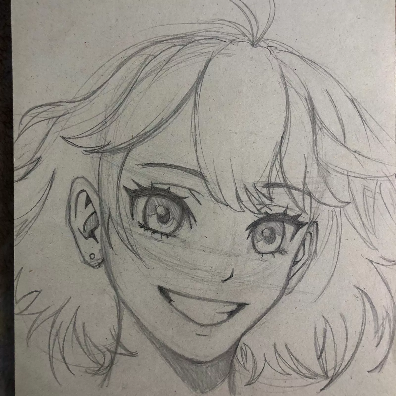 dessiner les mèches de cheveux d’un portrait manga