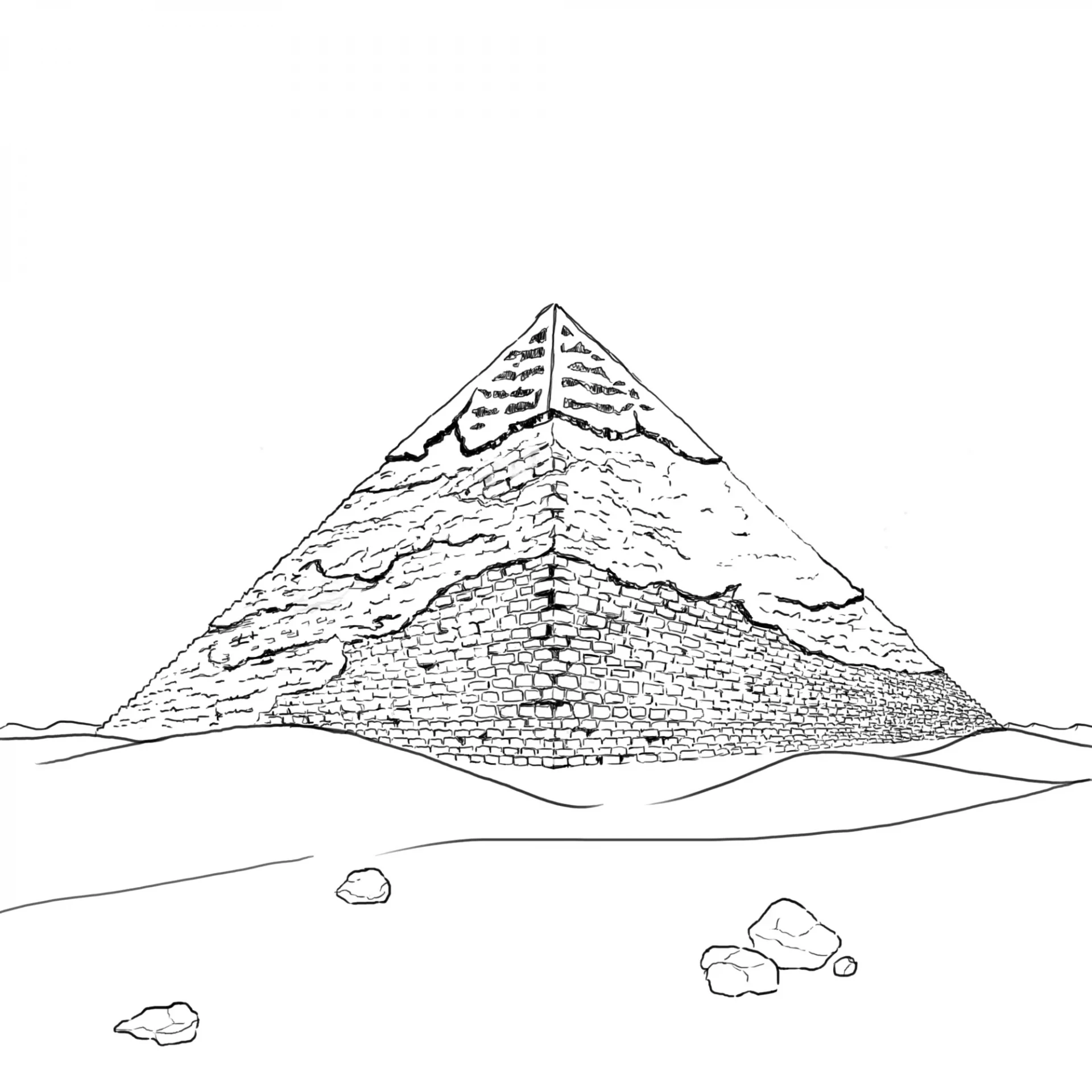 dessiner la base d’une pyramide