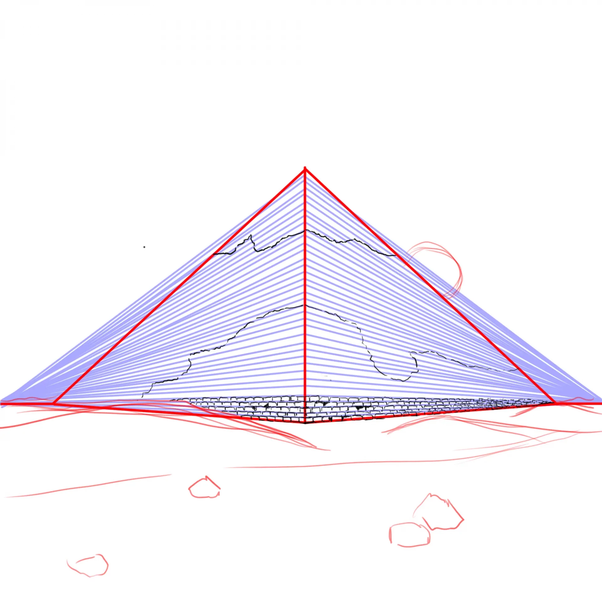 dessiner les différentes couches d’une pyramide