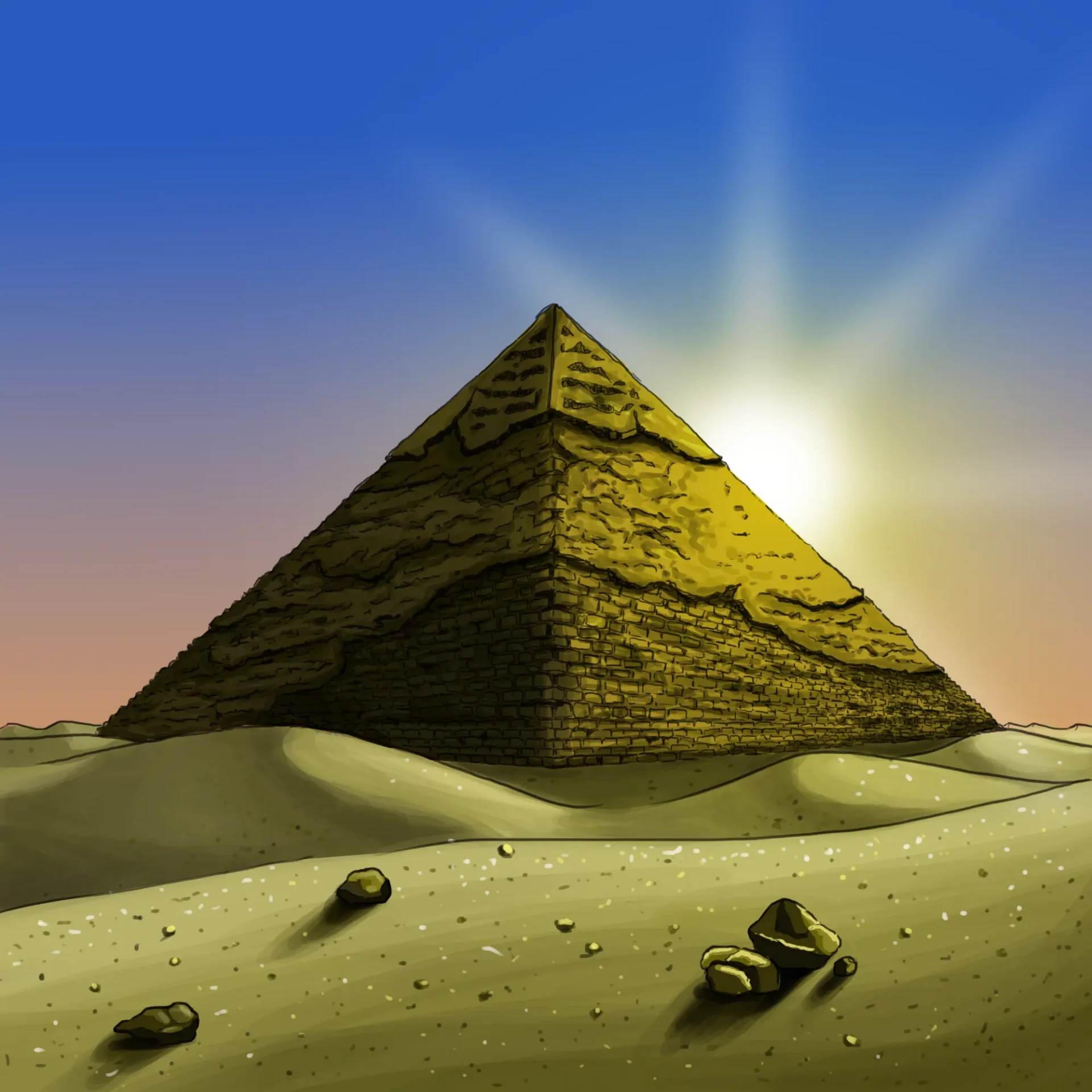 dessiner les détails d’une pyramide