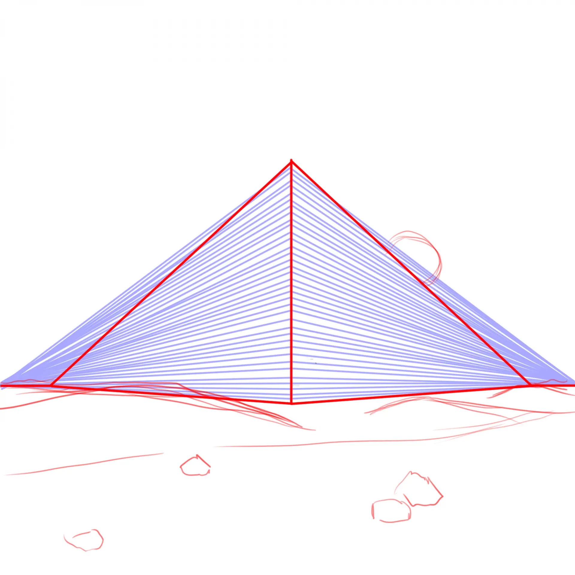 dessiner la perspective d’une pyramide