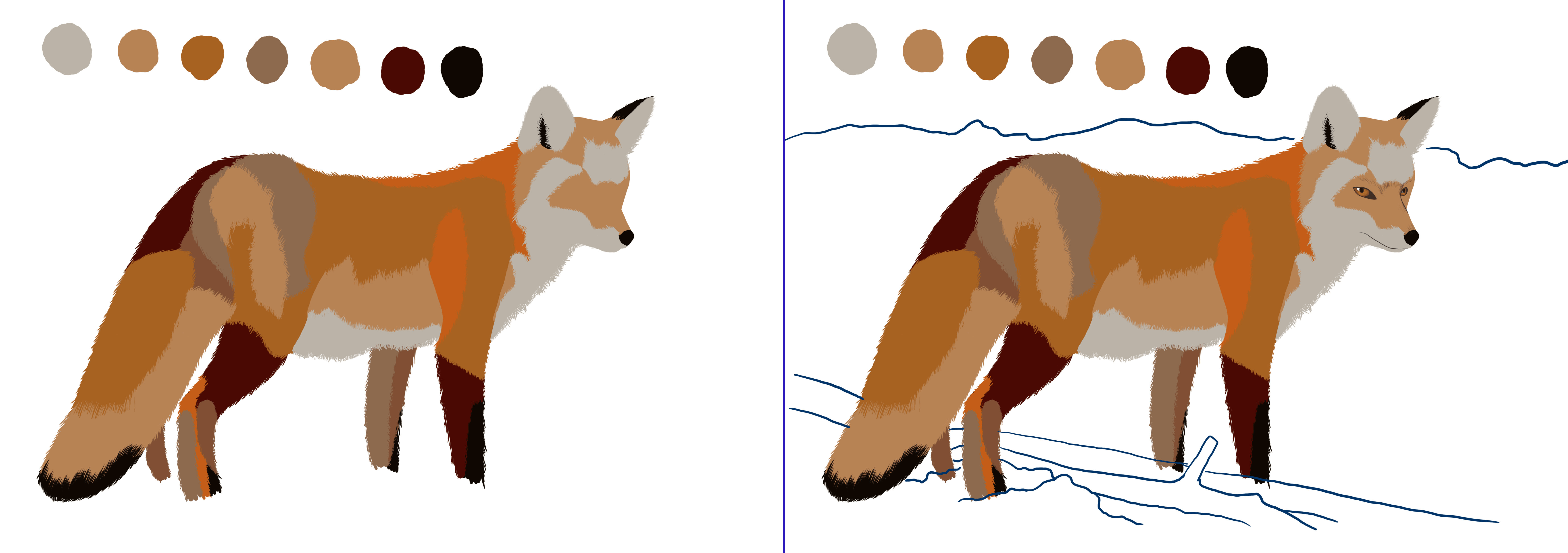 appliquer la couleur au dessin de renard 4