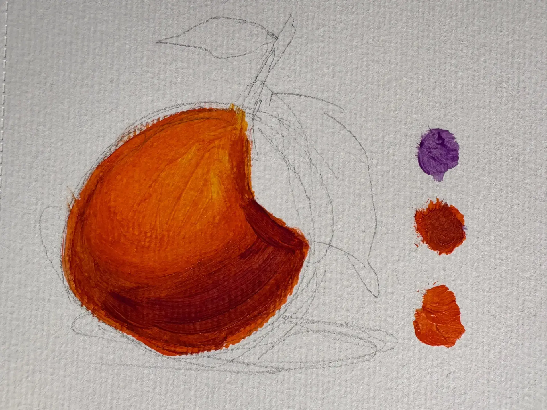 utiliser des couleurs complémentaires pour peindre des ombres à l’acrylique