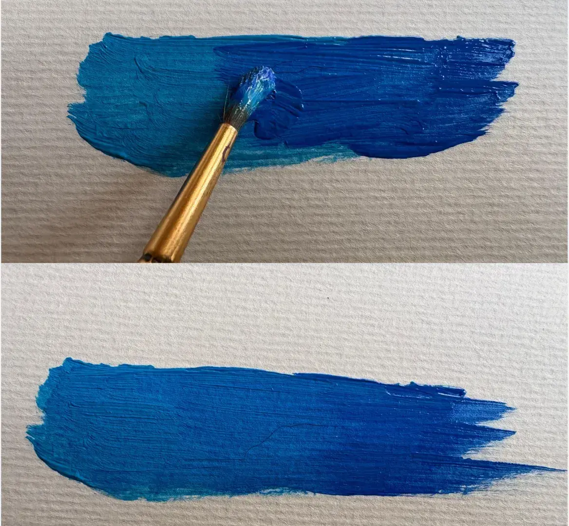 utiliser une deuxième couleur pour créer des ombres à la peinture acrylique