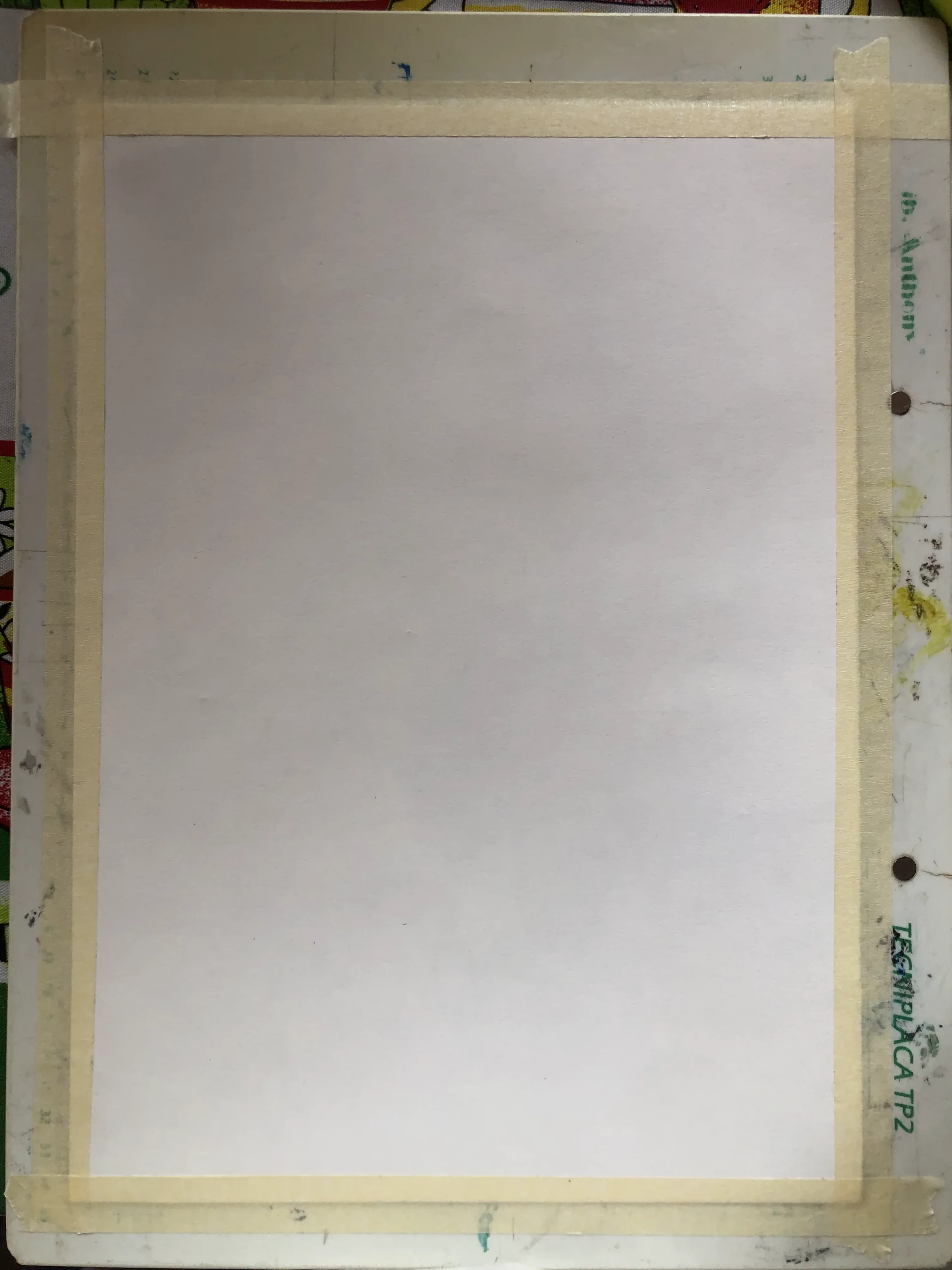 Vorbereiten des Arbeitsbereichs vor dem Malen mit Acrylfarben