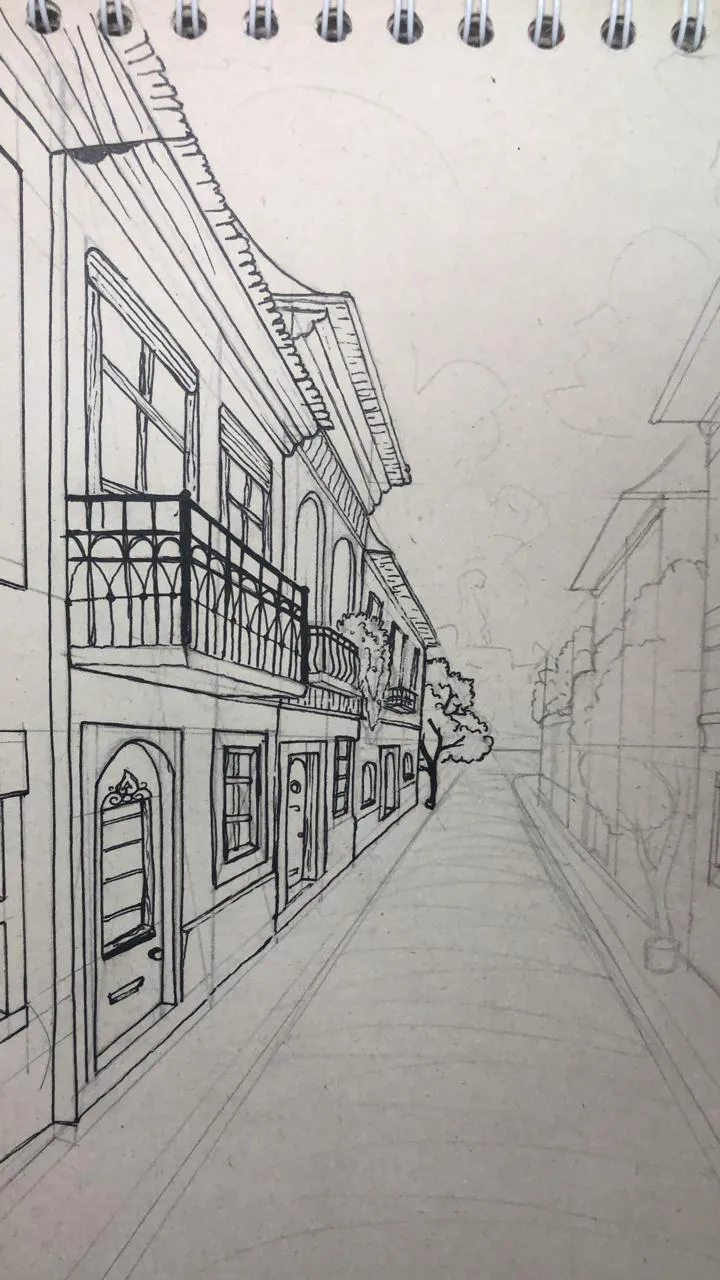 dessiner les textures d’une rue en perspective