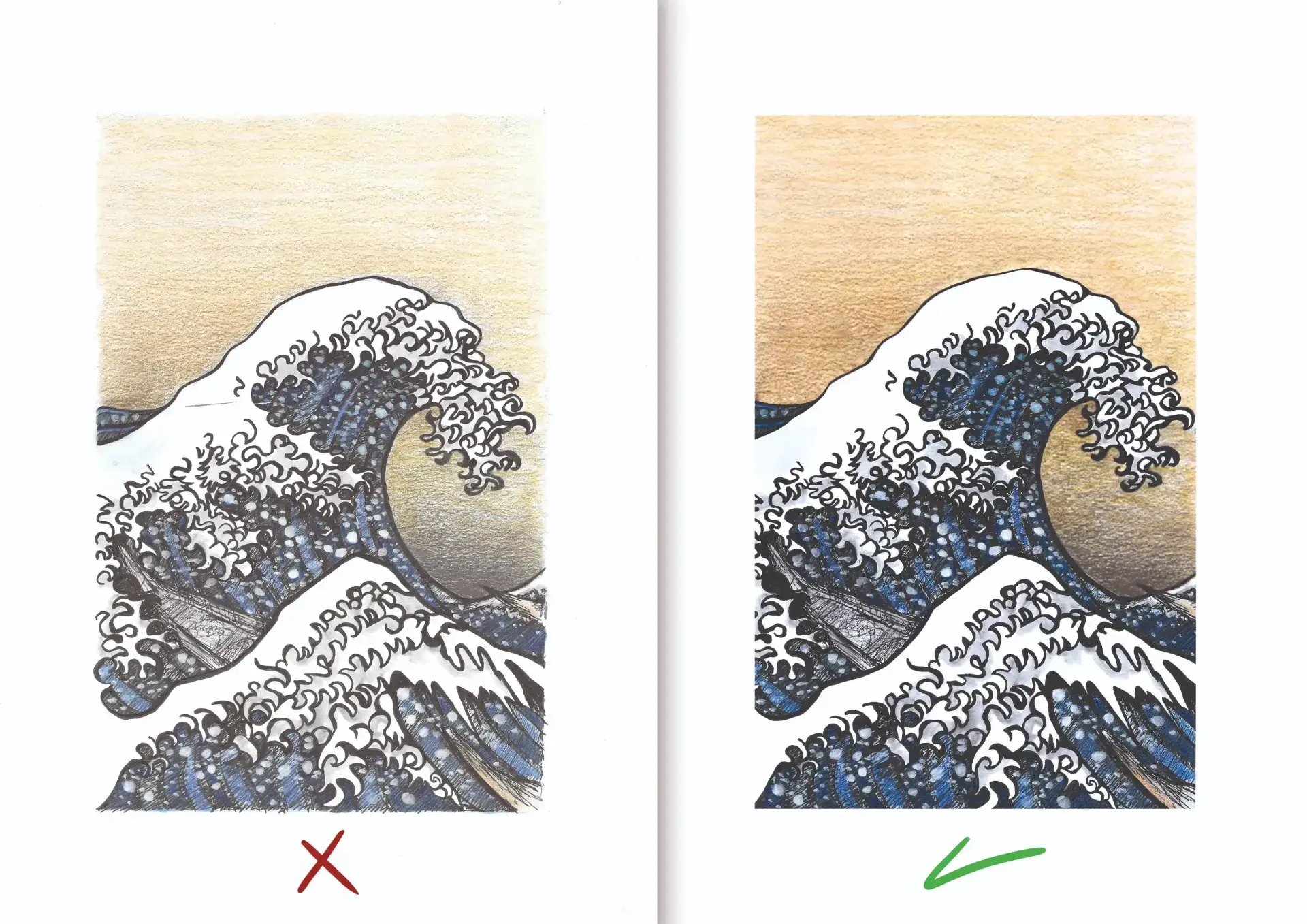 respecter les valeurs du dessin