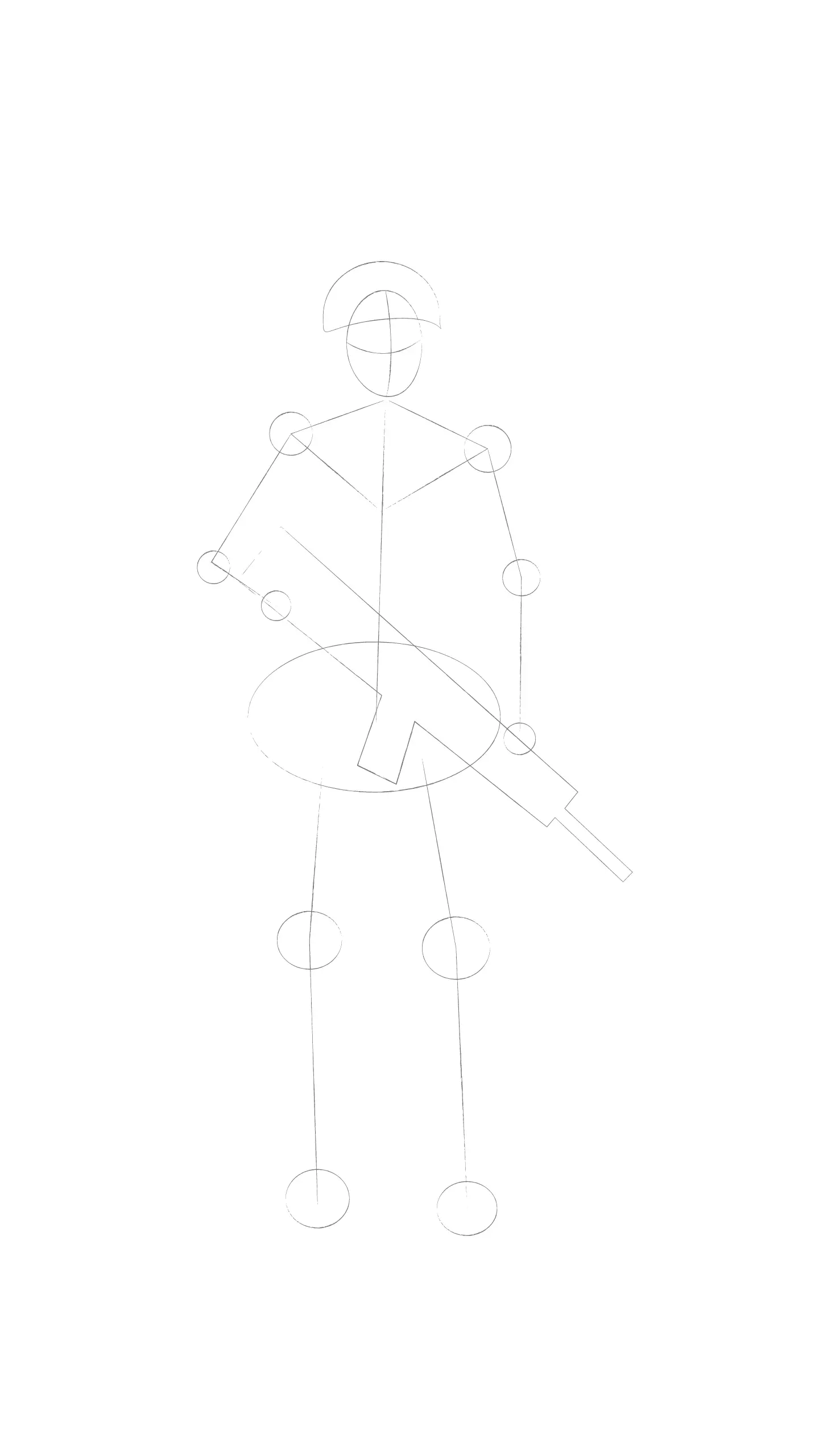 dessin de l’arme d’un soldat