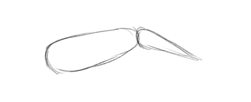 dessiner la base d’un sourcil