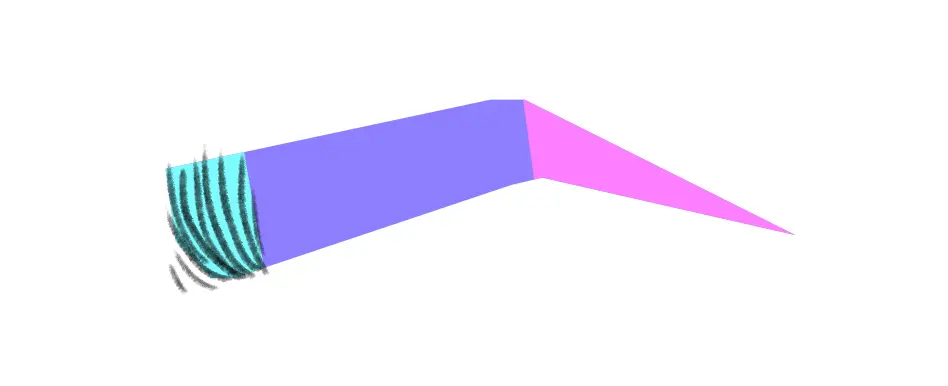 dessiner les poils d'un sourcil