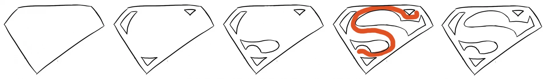 draw the superman logo