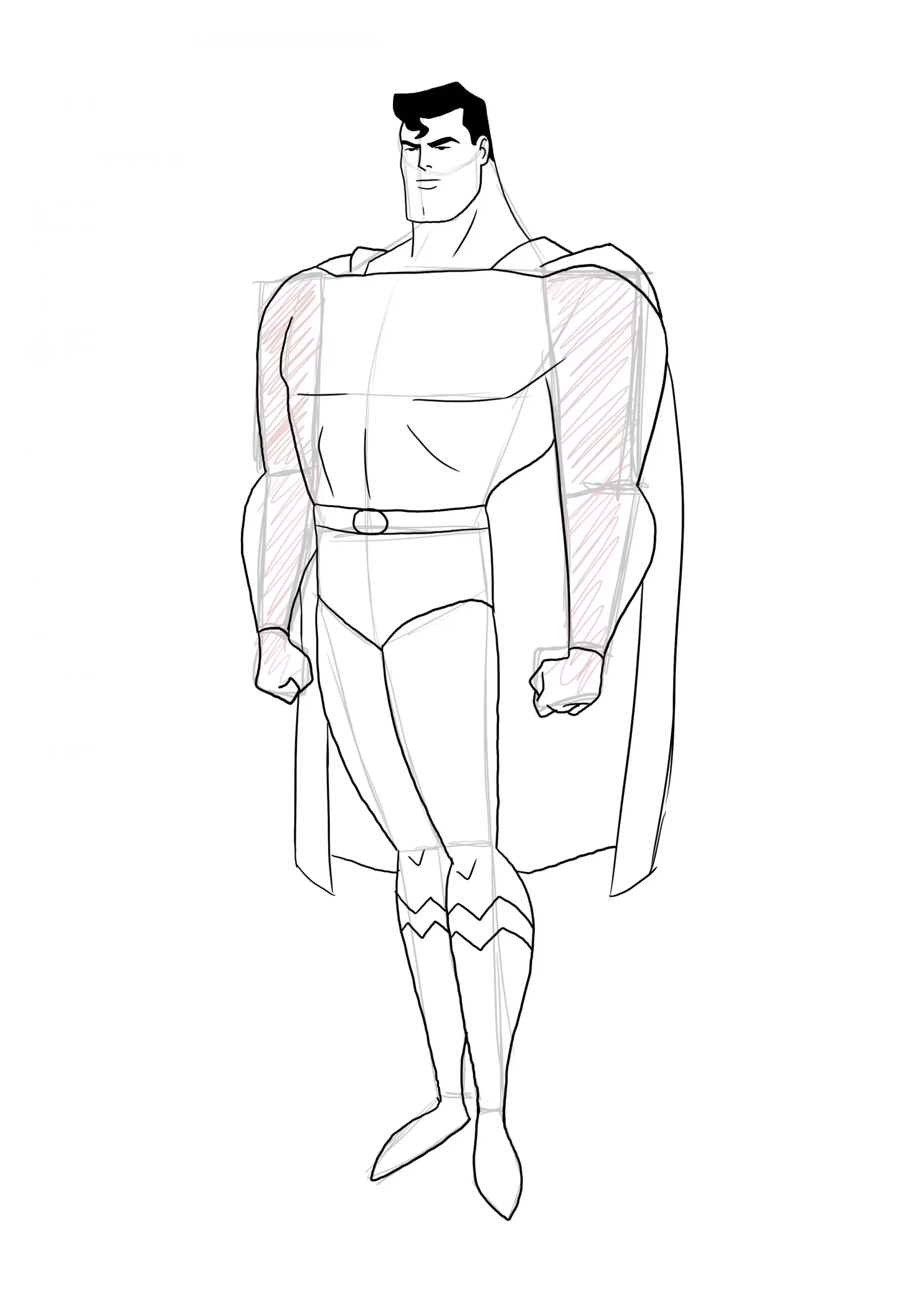 draw Superman's details