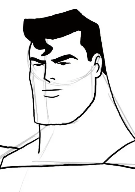 draw Superman's face