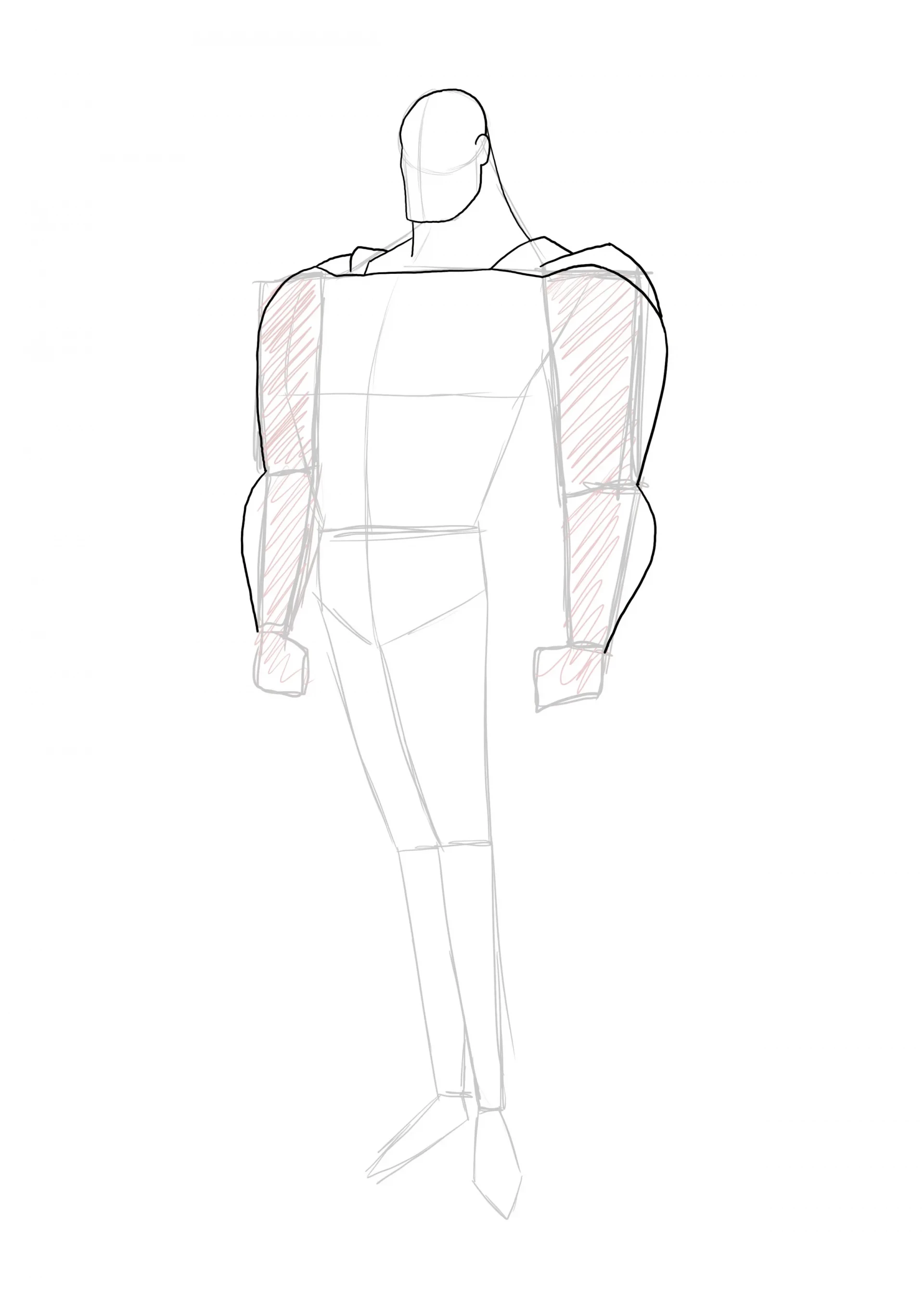 draw the finish of superman's head