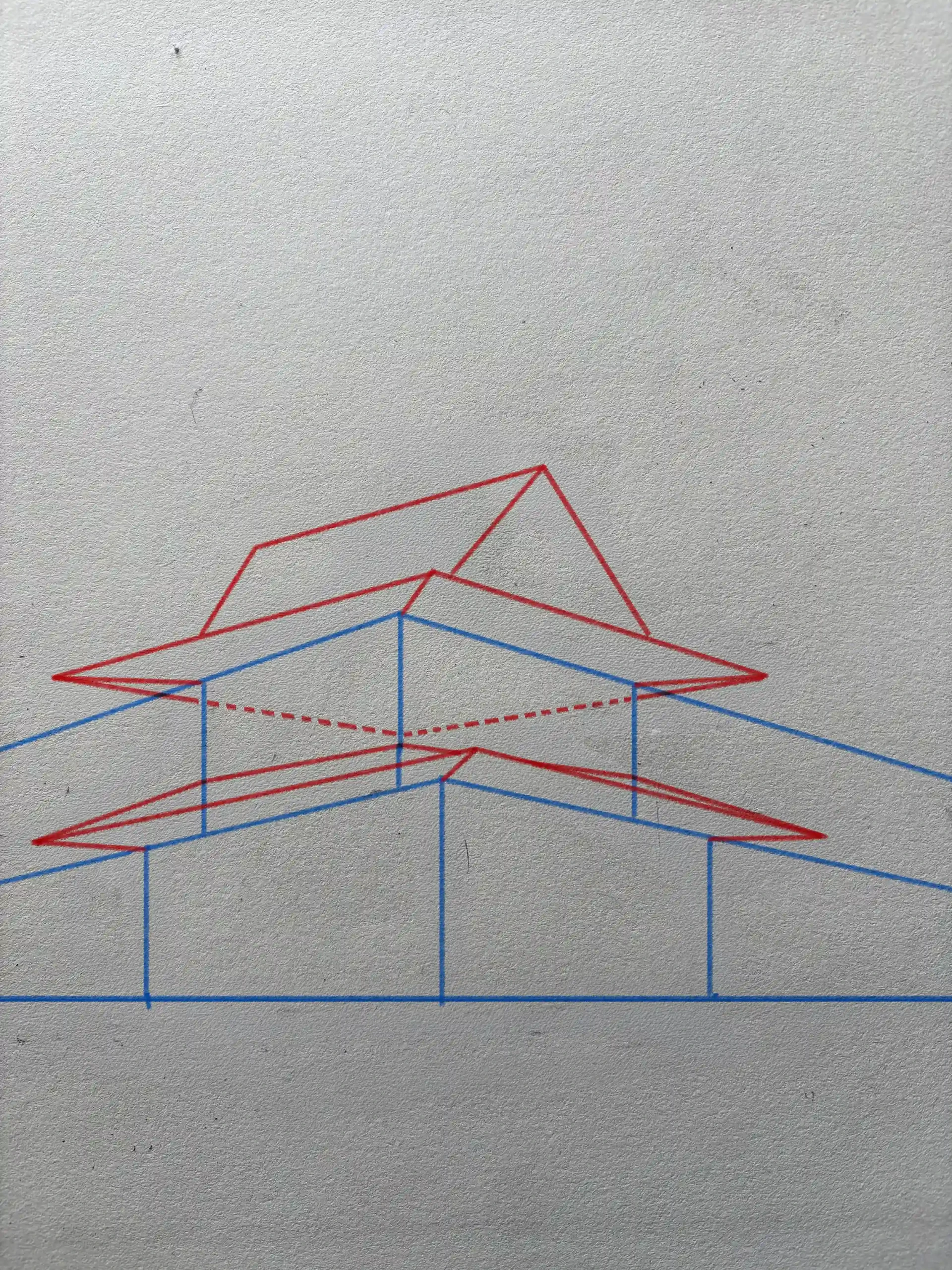 dessiner les murs d’un temple japonais