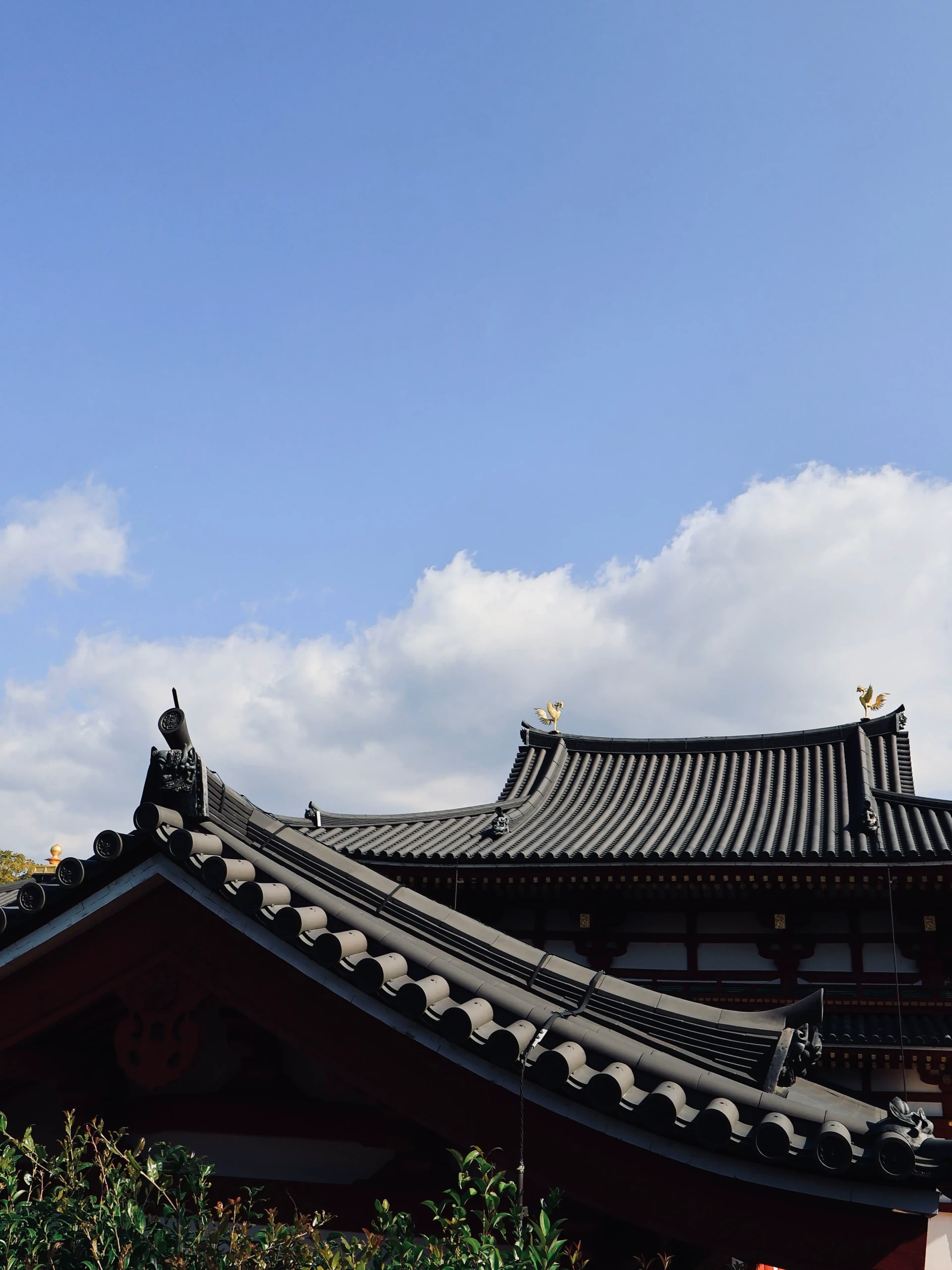 la toiture d’un temple japonais
