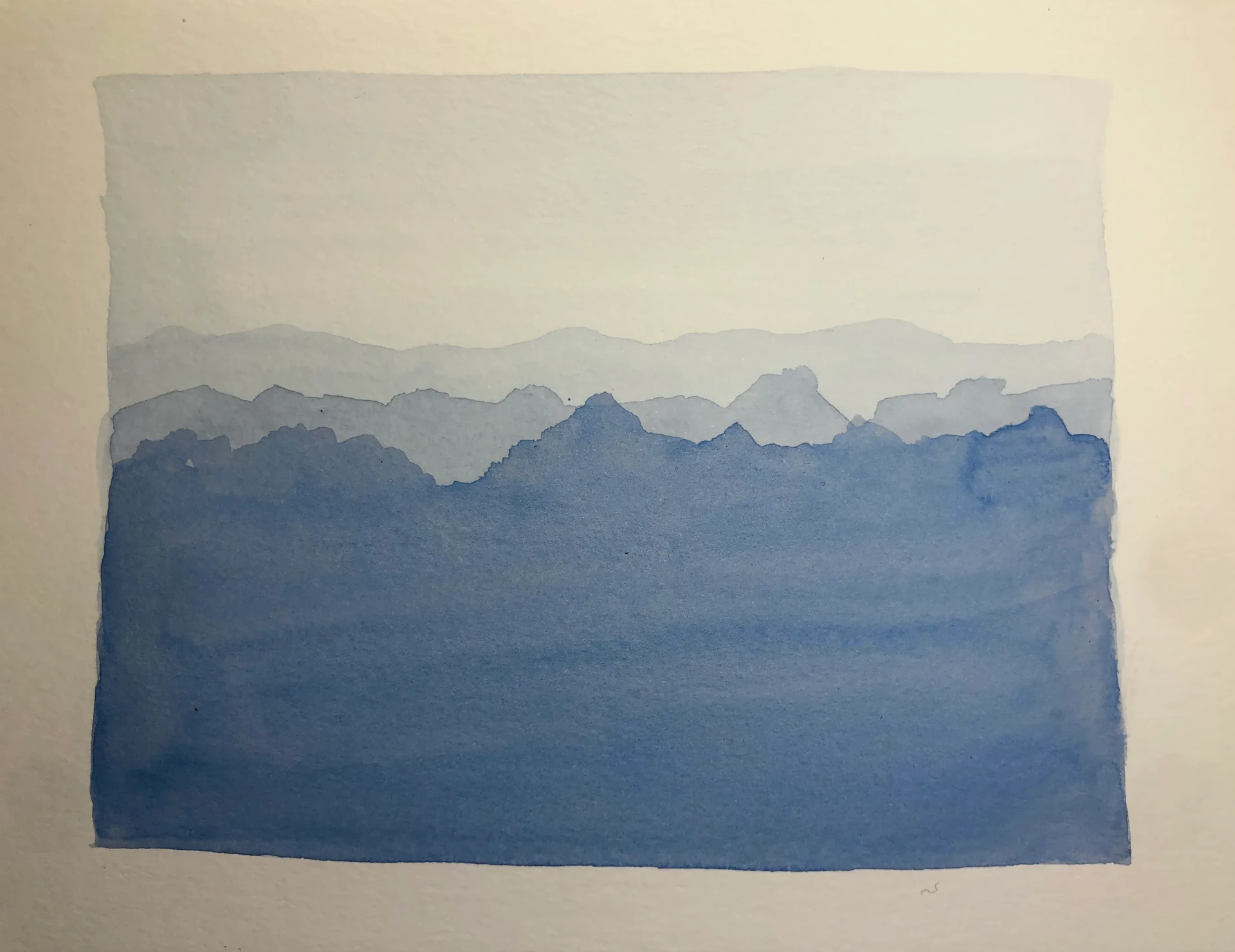 peindre des montagnes à l’aquarelle